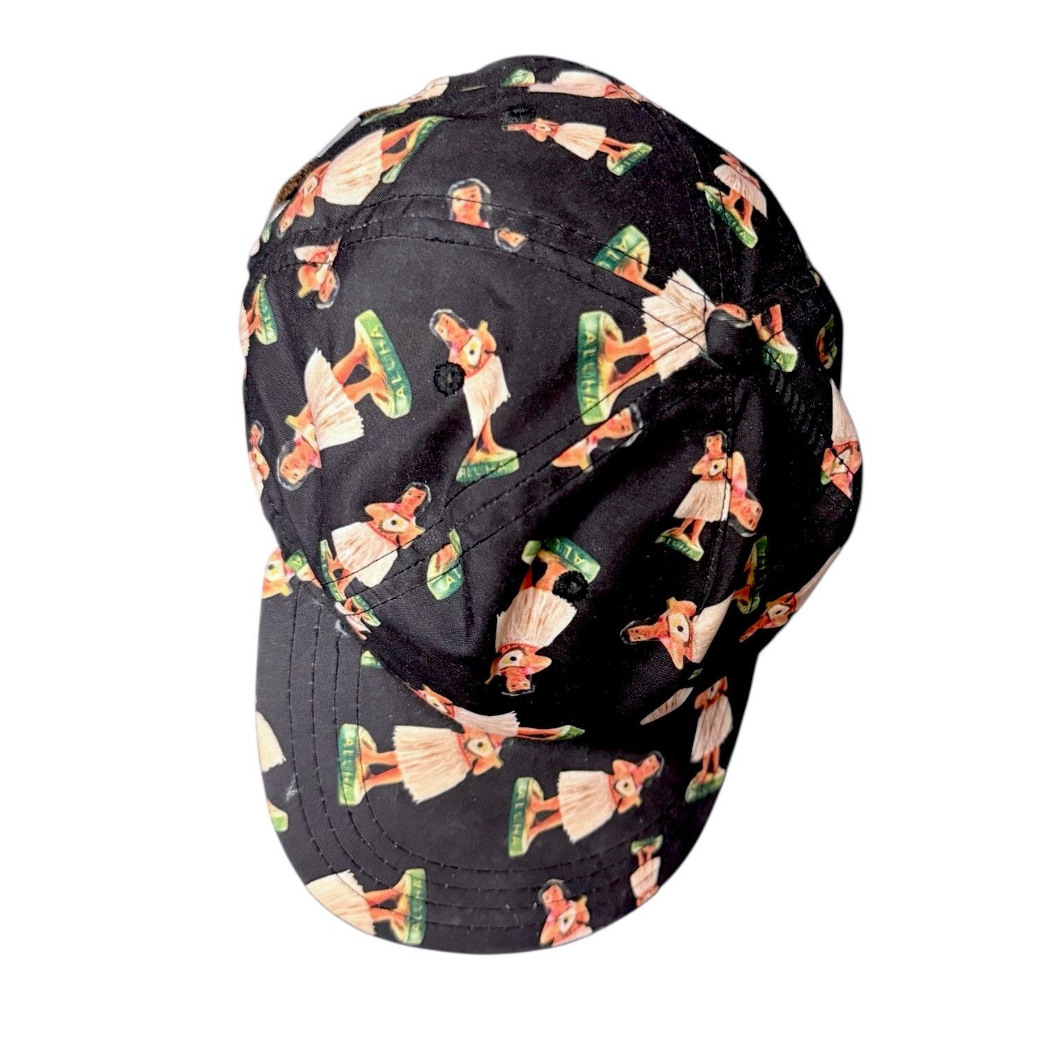 Vans Vans 5 Panel Hawaiian Hula Girl Print Black Hat Strap Cap OS Size ONE SIZE - 6 Thumbnail
