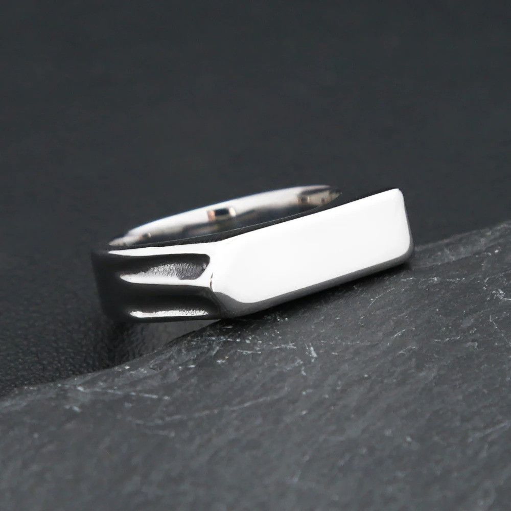 Jewelry Stainless Steel Simple Ring Size ONE SIZE - 6 Thumbnail