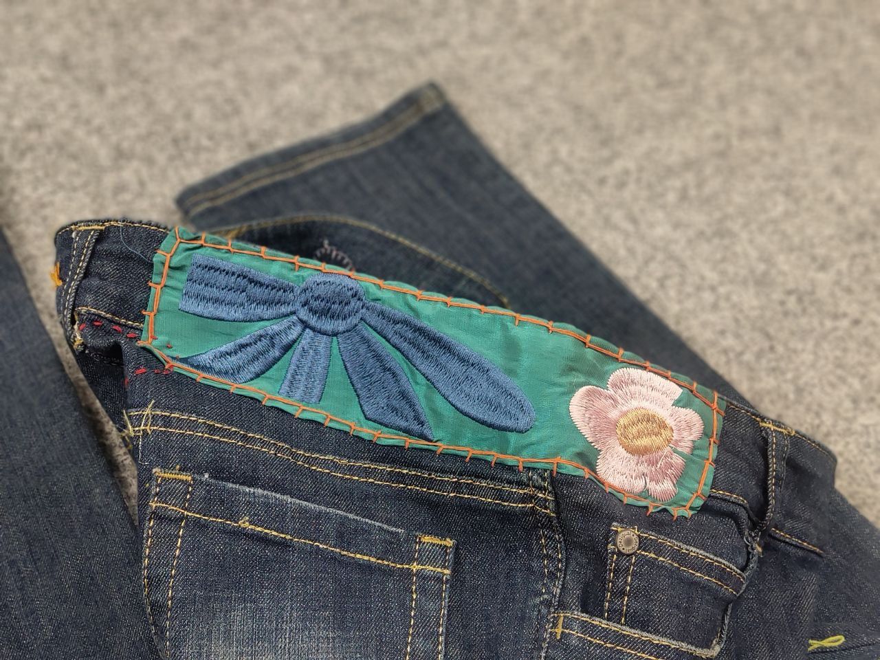 Hysteric Glamour Desigual Vintage Y2K Style Low-rise jeans embroidered logo Size 30" / US 8 / IT 44 - 14 Thumbnail