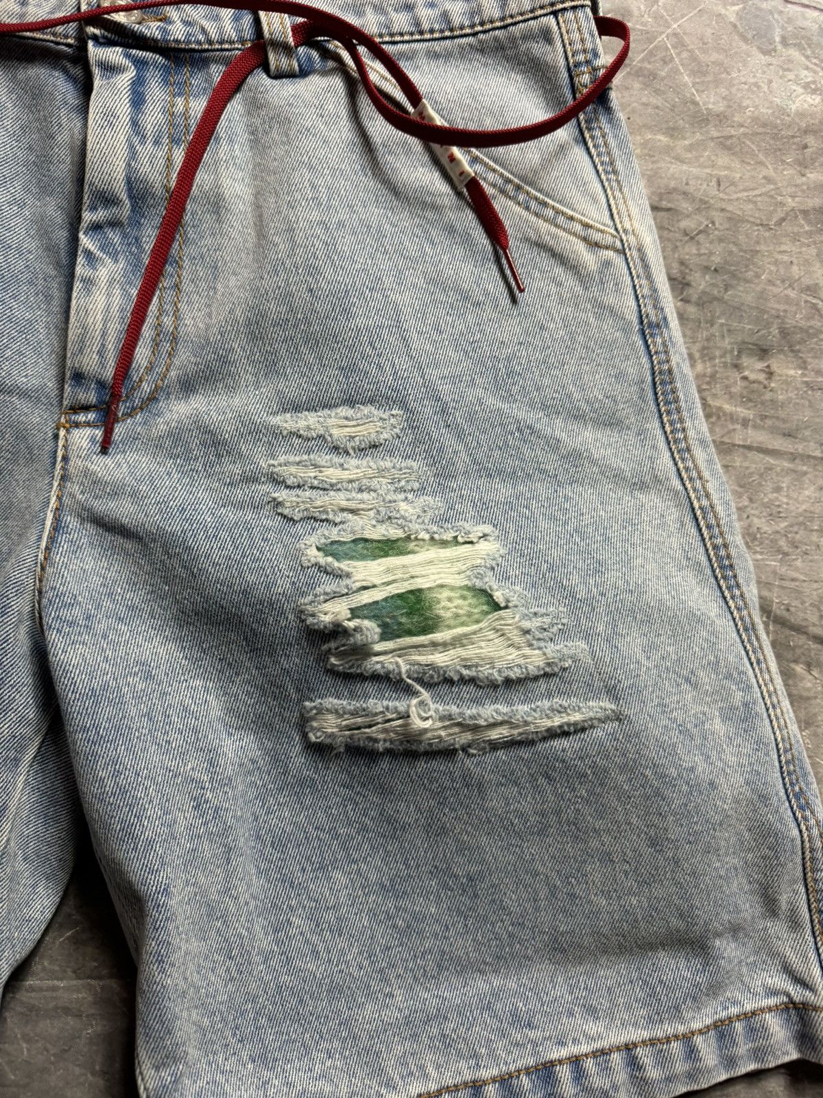 Marni Marni Mohair Patchwork Shorts in Blue Size US 30 / EU 46 - 3 Thumbnail