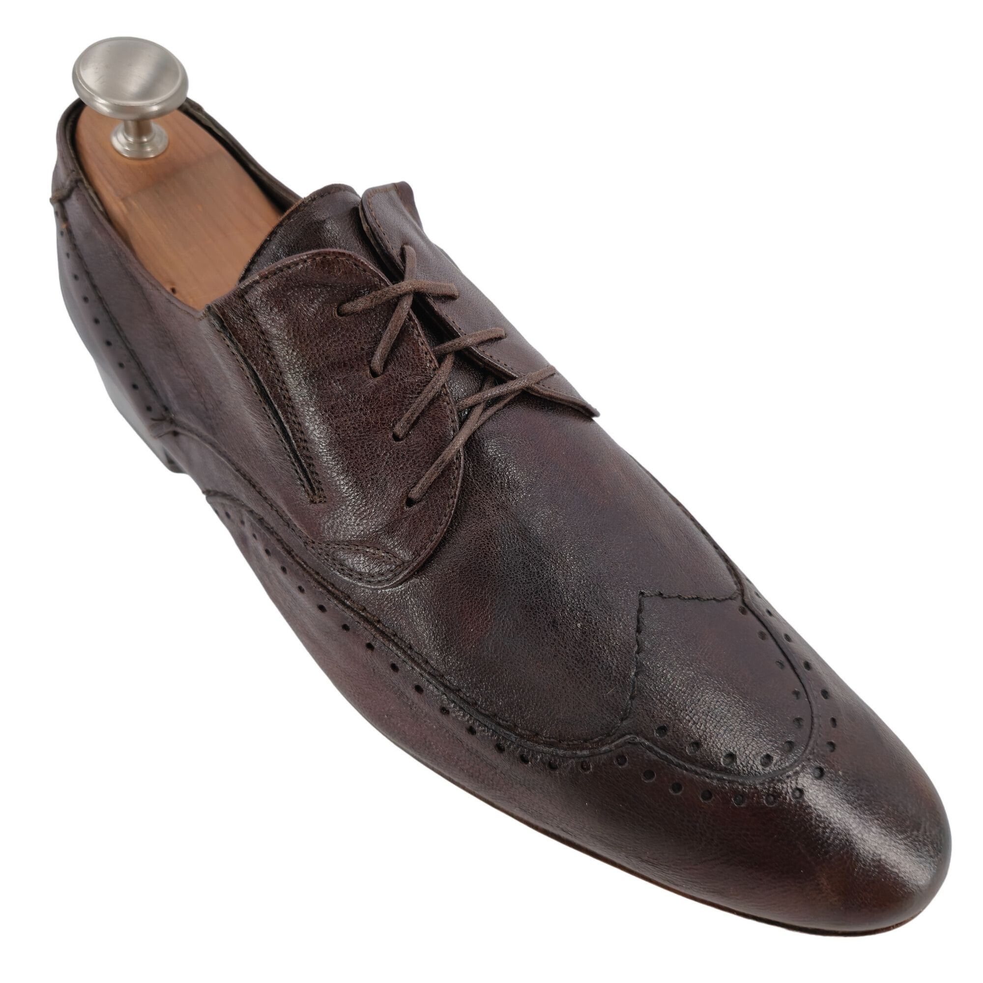 Other Italy Vito Della Mora Men Size 10 Unique Dark Brown Leather Size US 10 / EU 43 - 1 Thumbnail