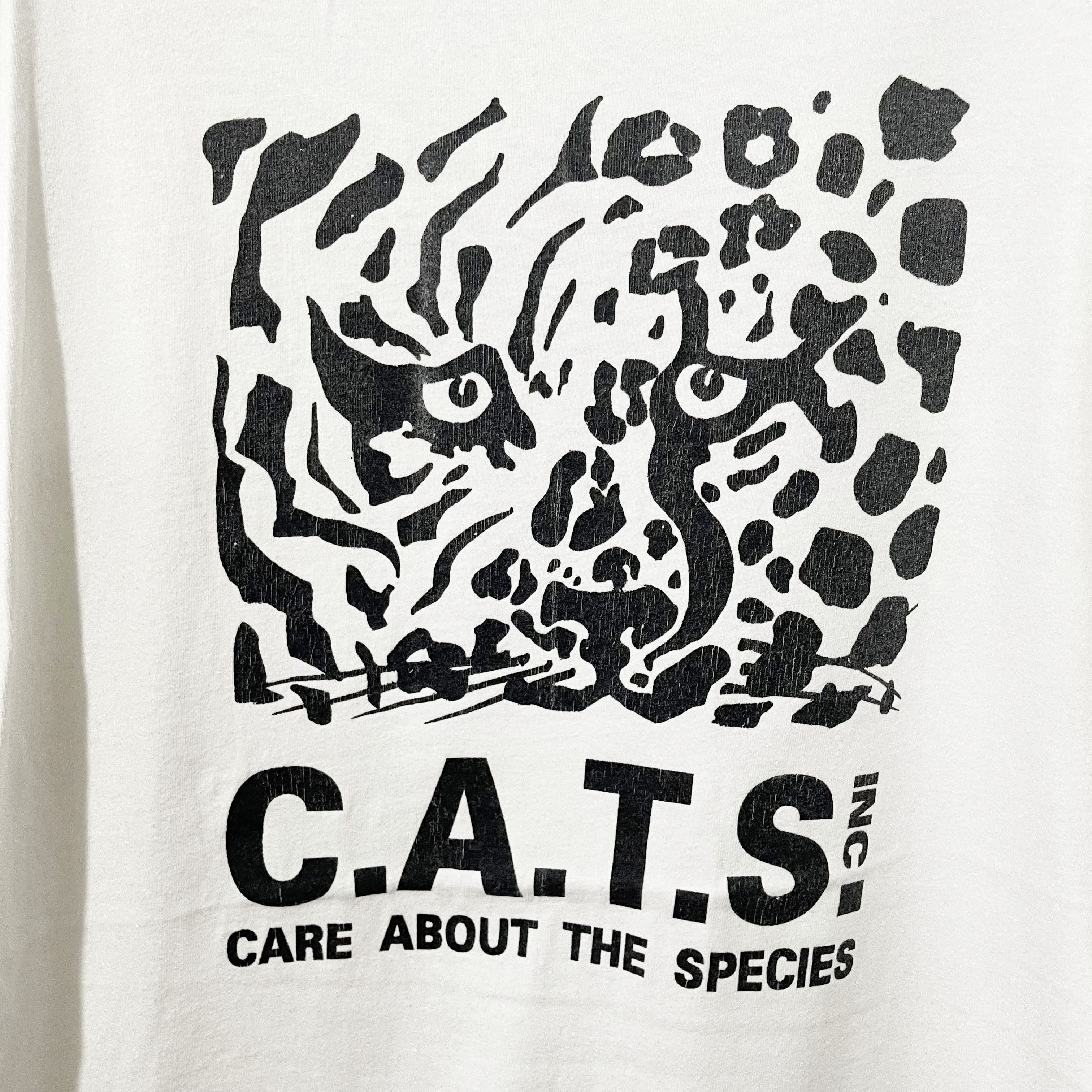 Vintage Vintage 90s C.A.T.S. “Care About The Species” T-Shirt Size US XL / EU 56 / 4 - 2 Thumbnail