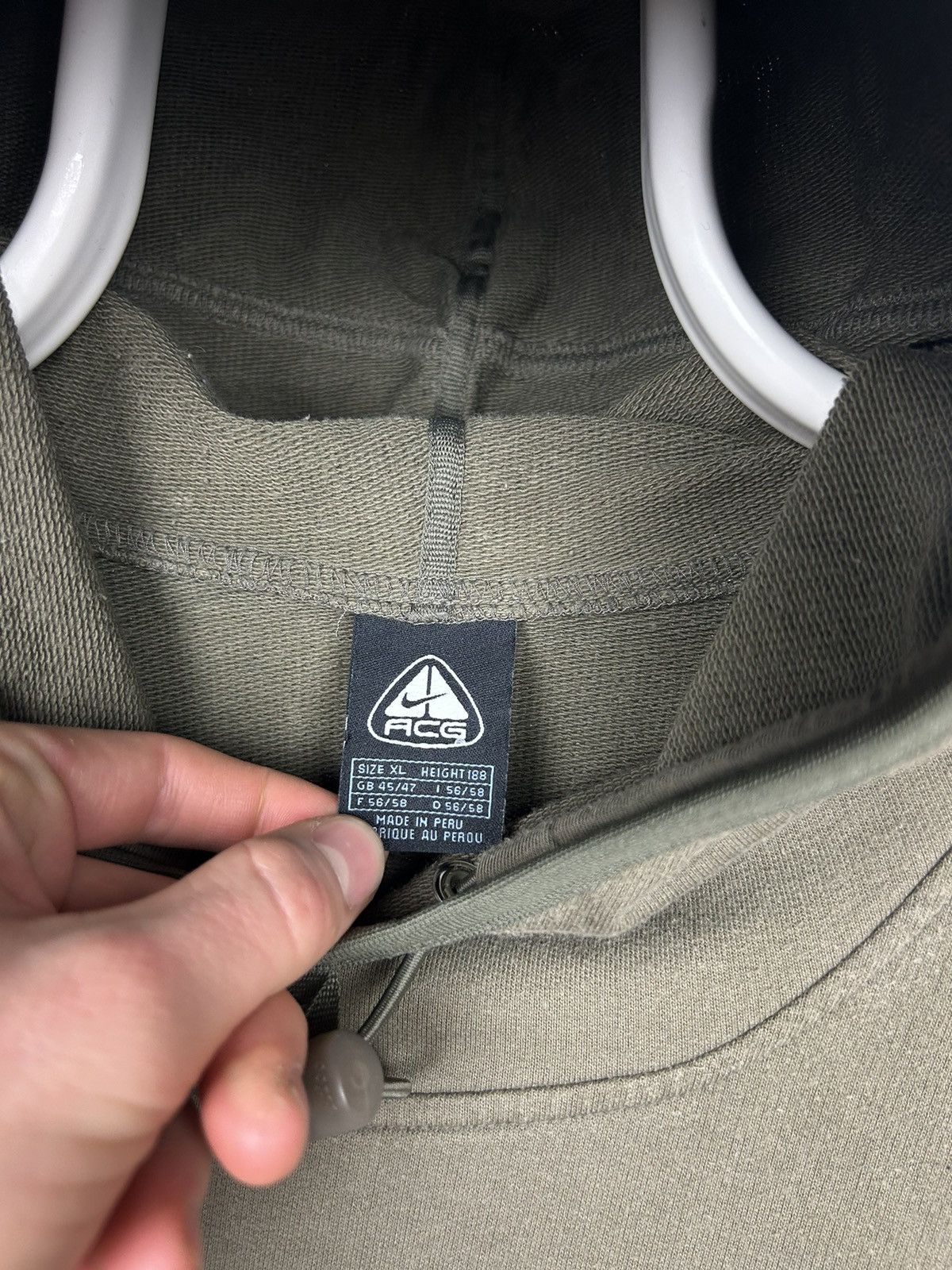 Nike ACG × Vintage 90’s NIKE ACG RETRO CRAZY BIG LOGO Y2K HOODIE Size US XL / EU 56 / 4 - 4 Thumbnail