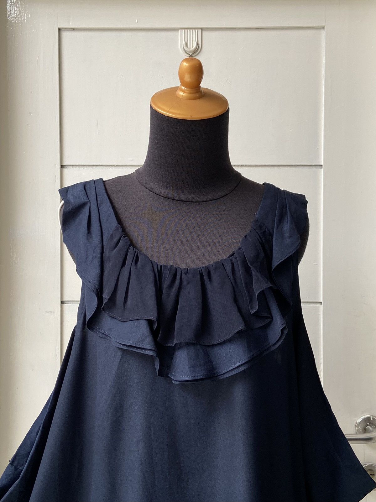 Helmut Lang HELMUT LANG Navy Midi Dress Size XXS / US 00 / IT 34 - 2 Thumbnail