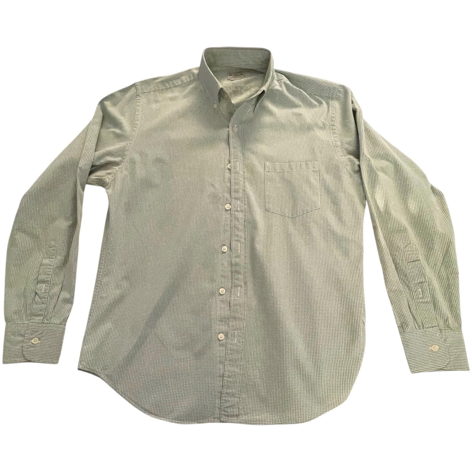 J.Crew J.Crew Men's LS Shirt M Olive & White Gingham Button Up EUC Size US M / EU 48-50 / 2 - 1 Thumbnail