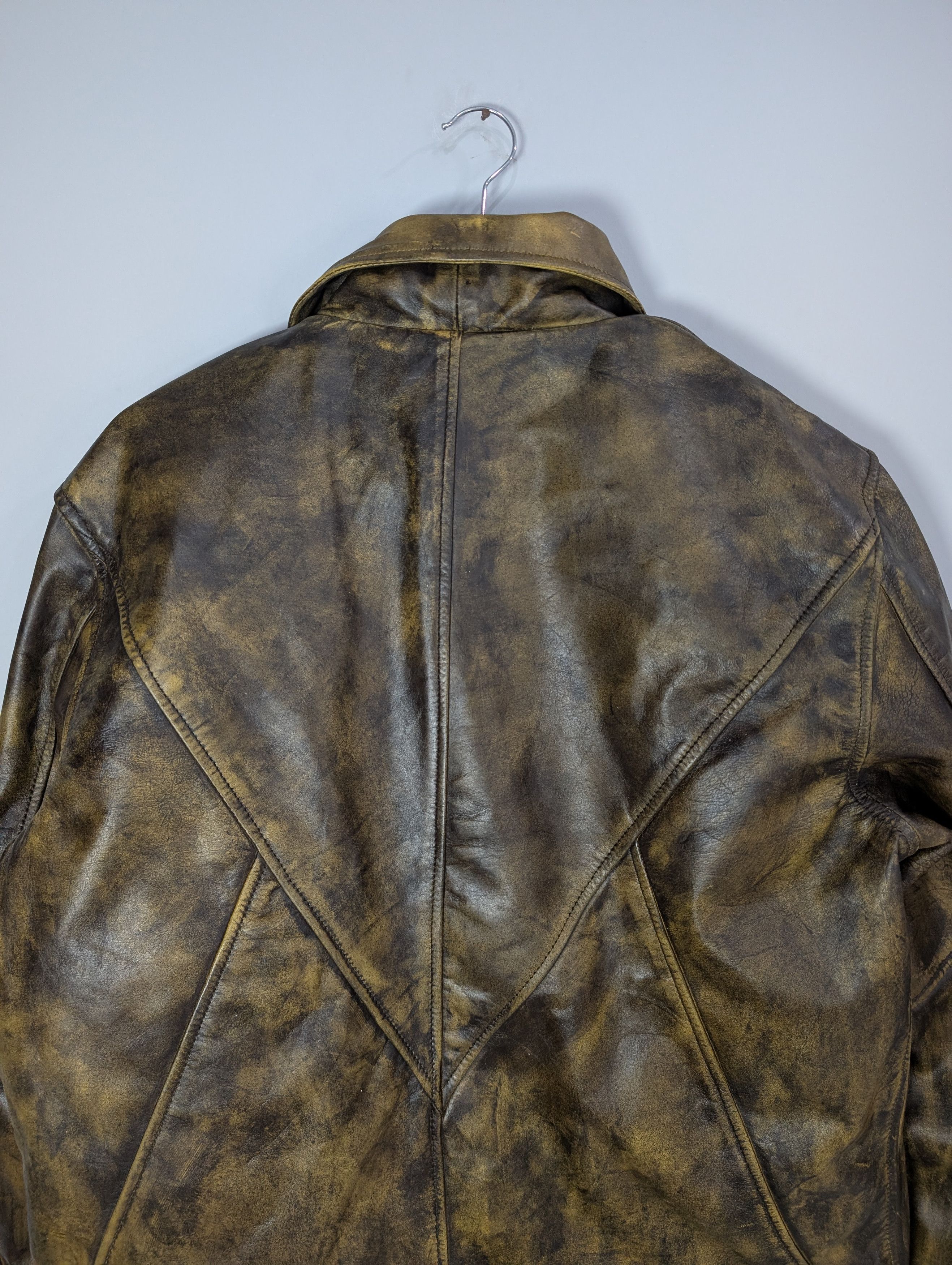 Vintage Distressed Vintage 90s Look Genuine Cowhide Leather Jacket Size US M / EU 48-50 / 2 - 4 Thumbnail