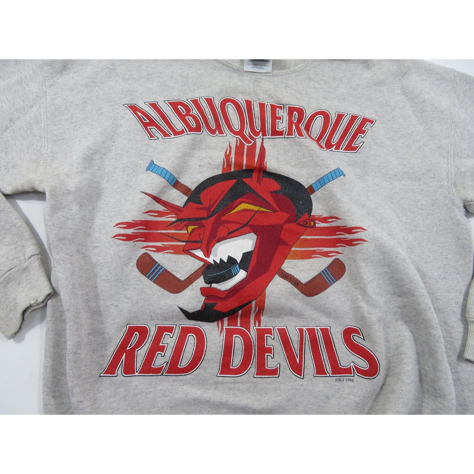 Hanes Albuquerque Red Devils Hockey Sweatshirt Gray Sz L 1990s Size US L / EU 52-54 / 3 - 2 Thumbnail