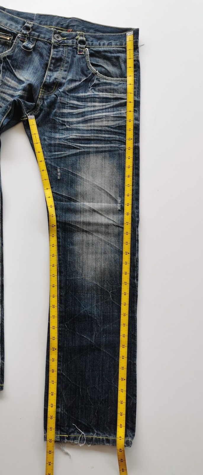 Japanese Brand Square Dark Distressed Jeans Size US 34 / EU 50 - 16 Thumbnail