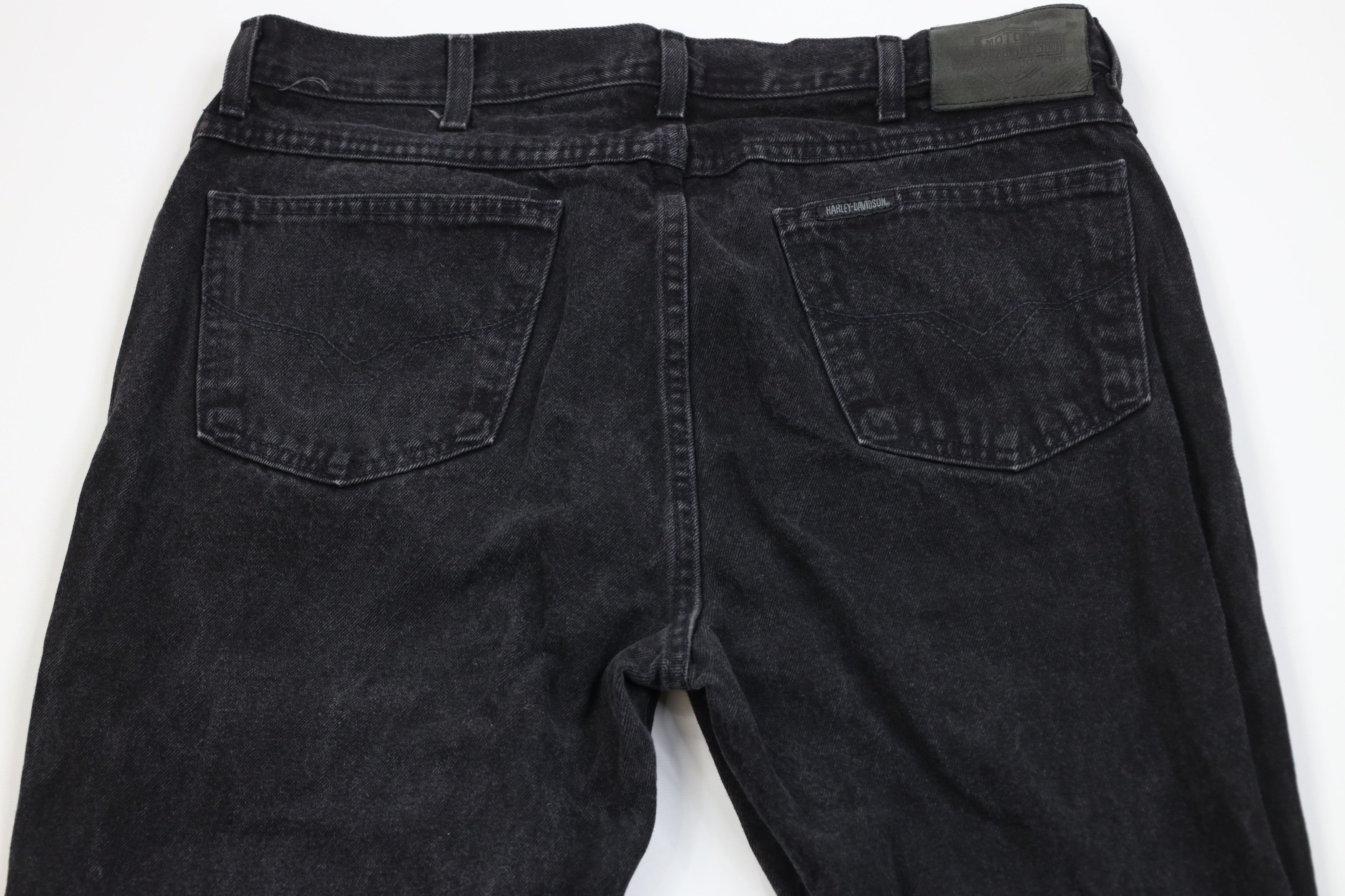 Harley Davidson Vintage Y2K 2003 Harley Davidson Motorcycle Denim Jeans Size US 38 / EU 54 - 10 Thumbnail