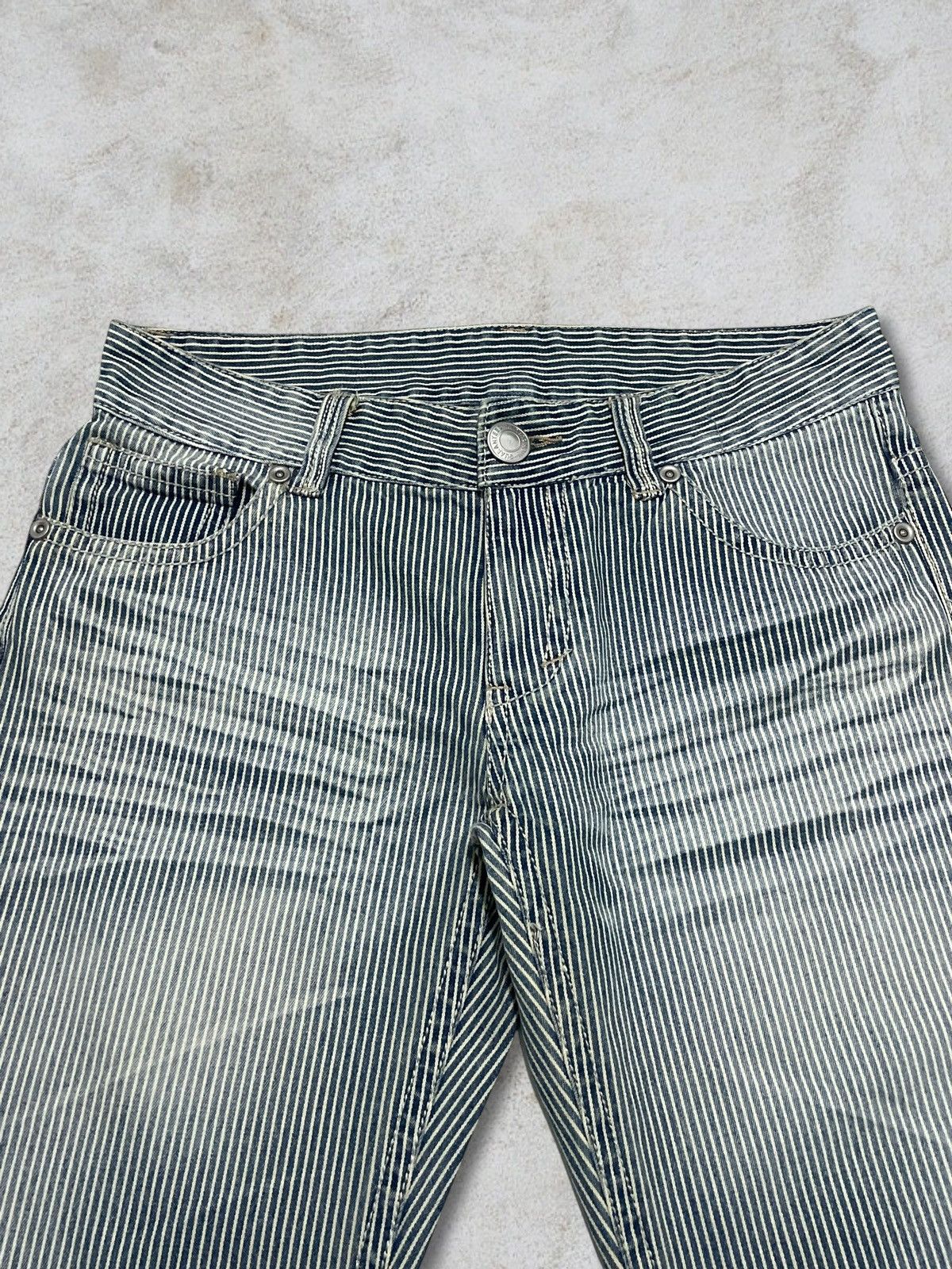 Vintage Vintage Japanese Denim Hickory Iconic Stripe Railroad Jeans Size US 32 / EU 48 - 6 Thumbnail