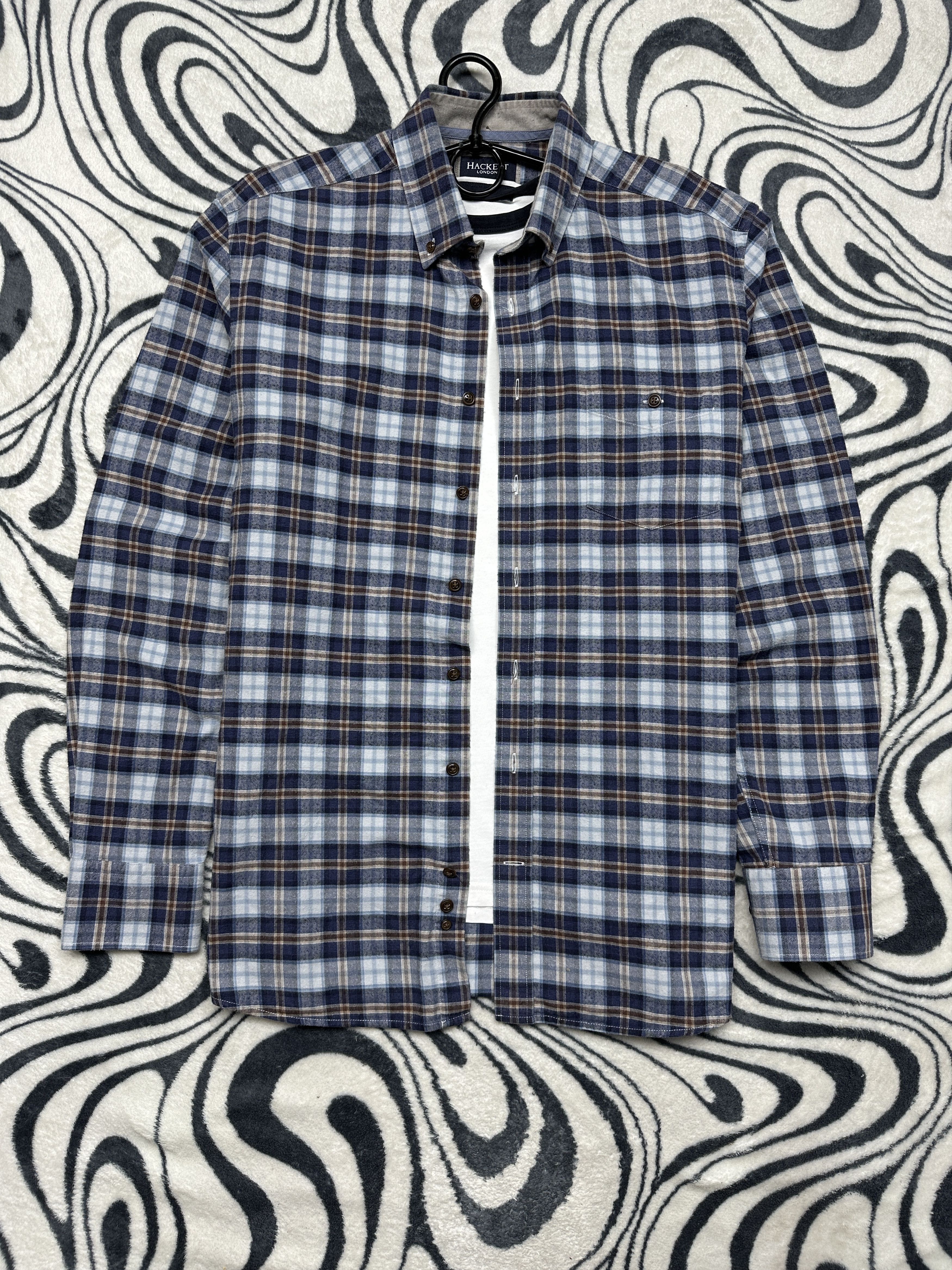 Hackett Hackett London Mens Flannel Plaid Shirt Slim Fit Size US L / EU 52-54 / 3 - 1 Thumbnail