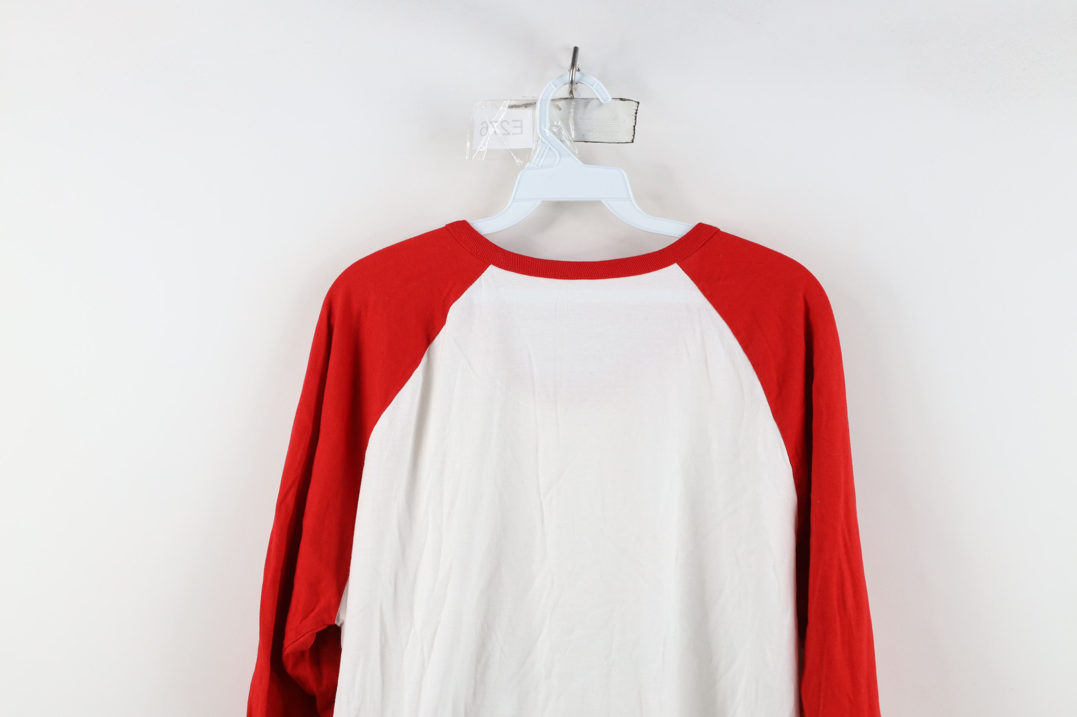 Vintage Vintage 90s Streetwear 3/4 Sleeve Raglan T-Shirt Red White Size US L / EU 52-54 / 3 - 13 Thumbnail