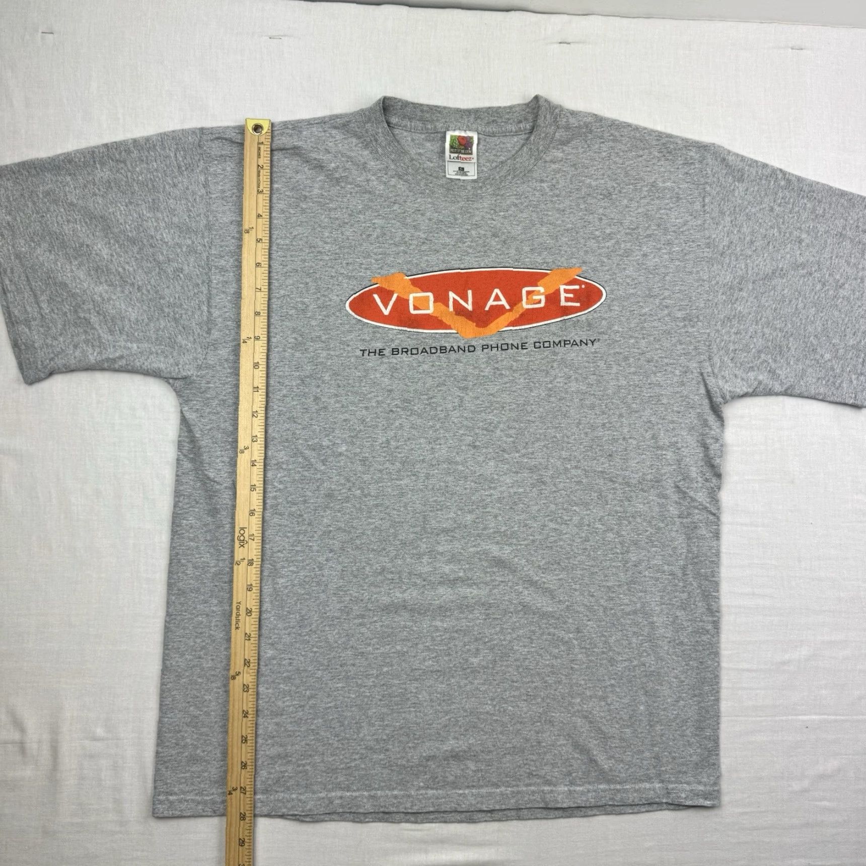 Fruit Of The Loom VINTAGE Fruit of the Loom T-Shirt Men XL Gray Logo 90s Y2K Broadband Movie Promo Size US XL / EU 56 / 4 - 6 Thumbnail
