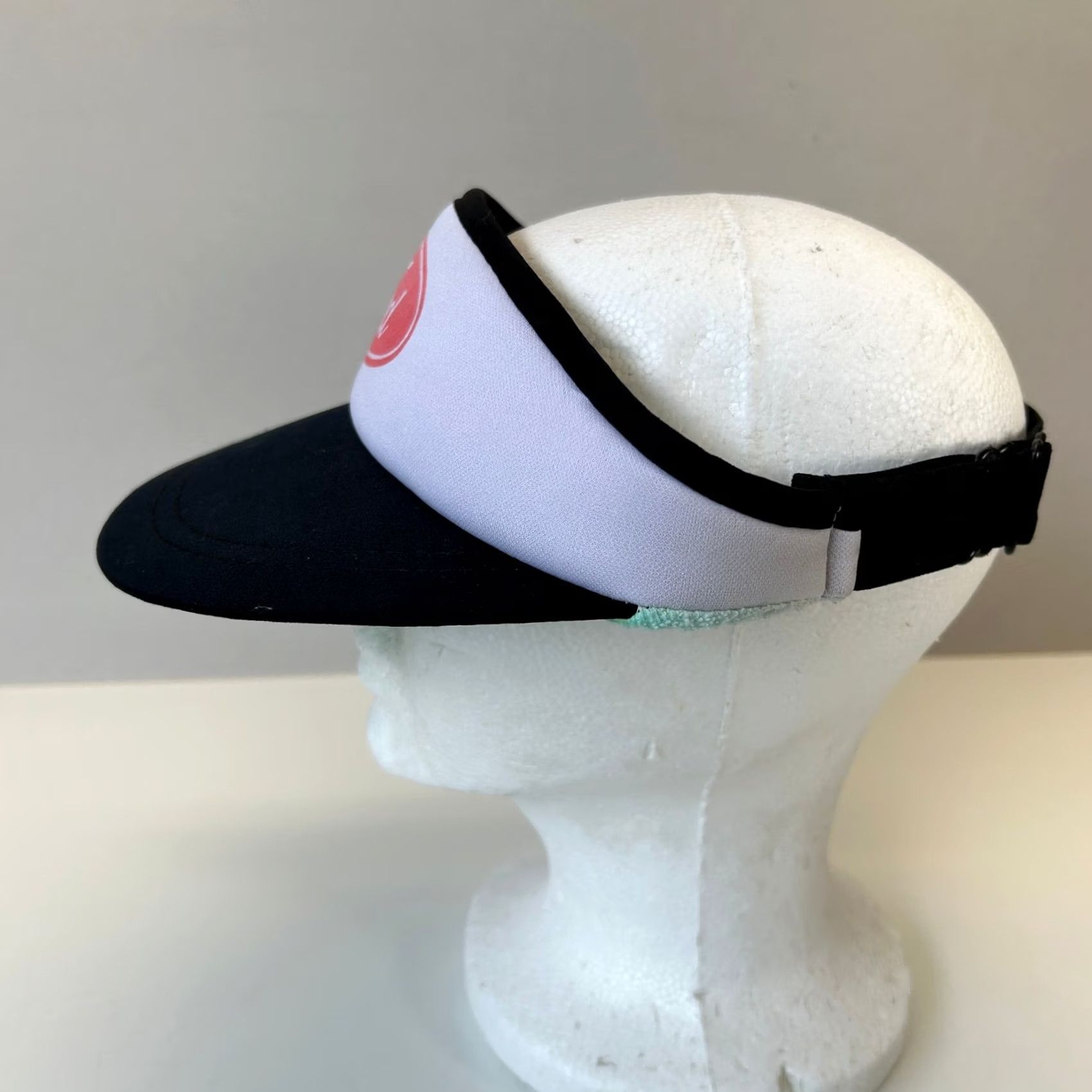 Ford VINTAGE Ford Visor Hat White Black 80s 90s Foam Adjustable Large Bill Men Hat Size ONE SIZE - 2 Thumbnail
