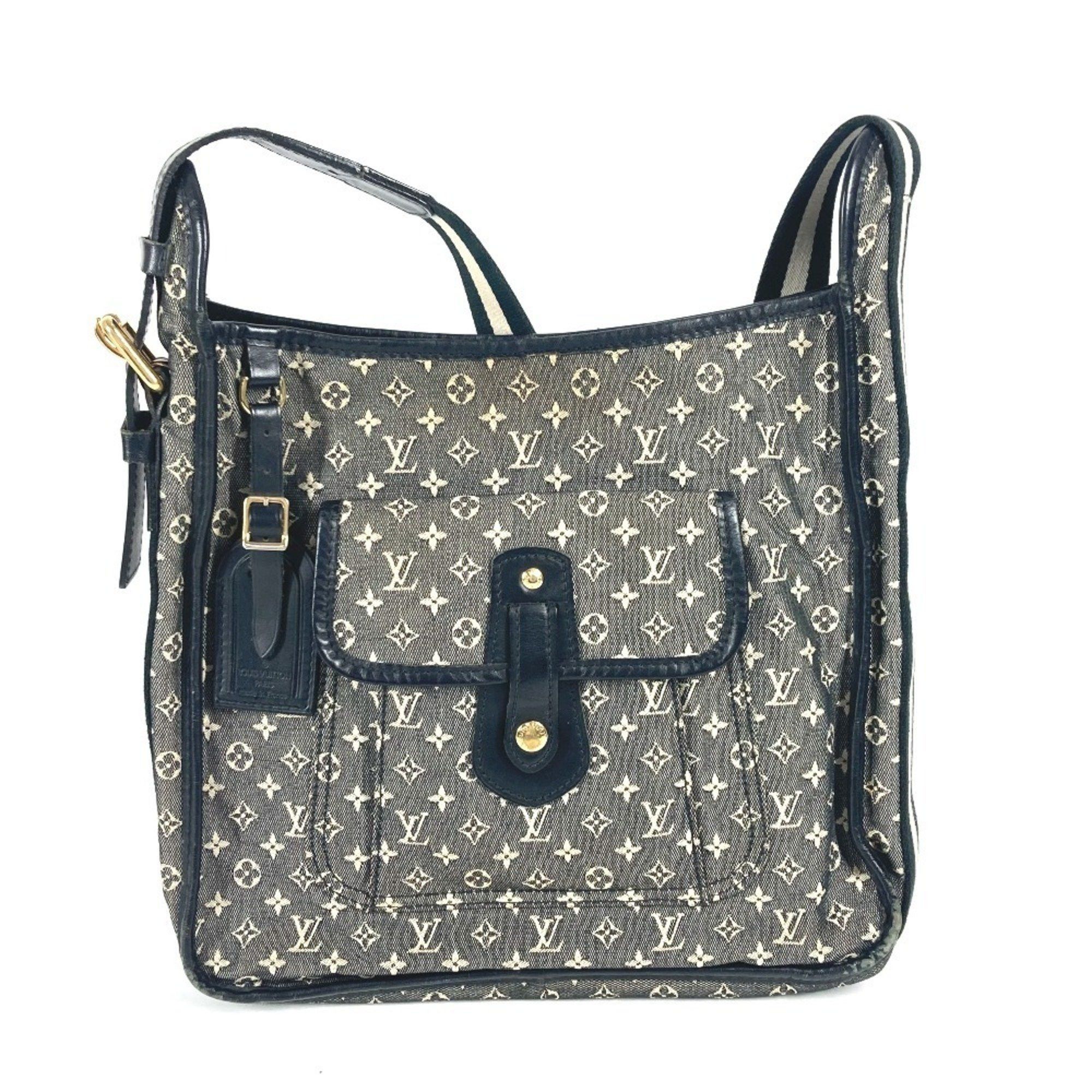 LOUIS VUITTON M92324 Monogram Mini Busas Marie Kate Bag Crossbody Shoulder Canvas Women's Navy