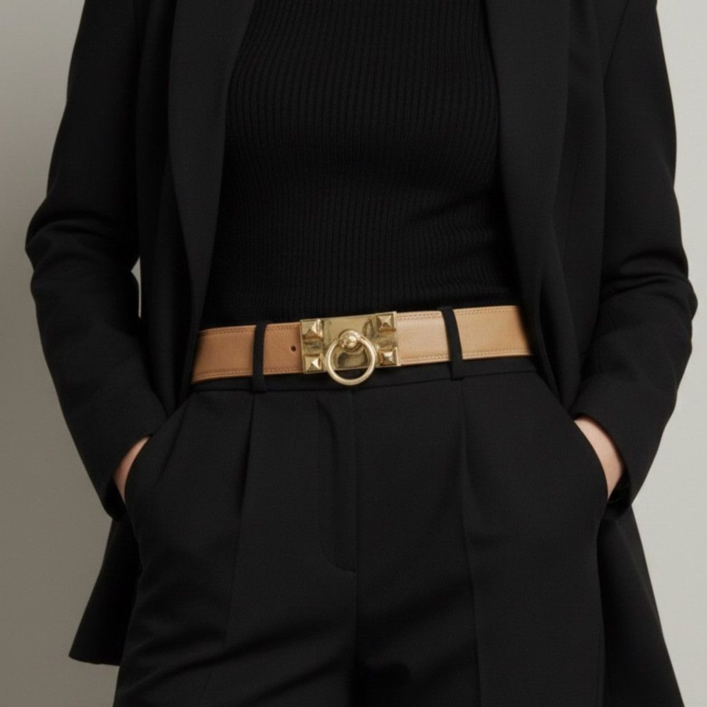 Betsey Johnson VTG Betsey Johnson Collier de Chien Tan Leather Belt Size S Size ONE SIZE - 1 Thumbnail