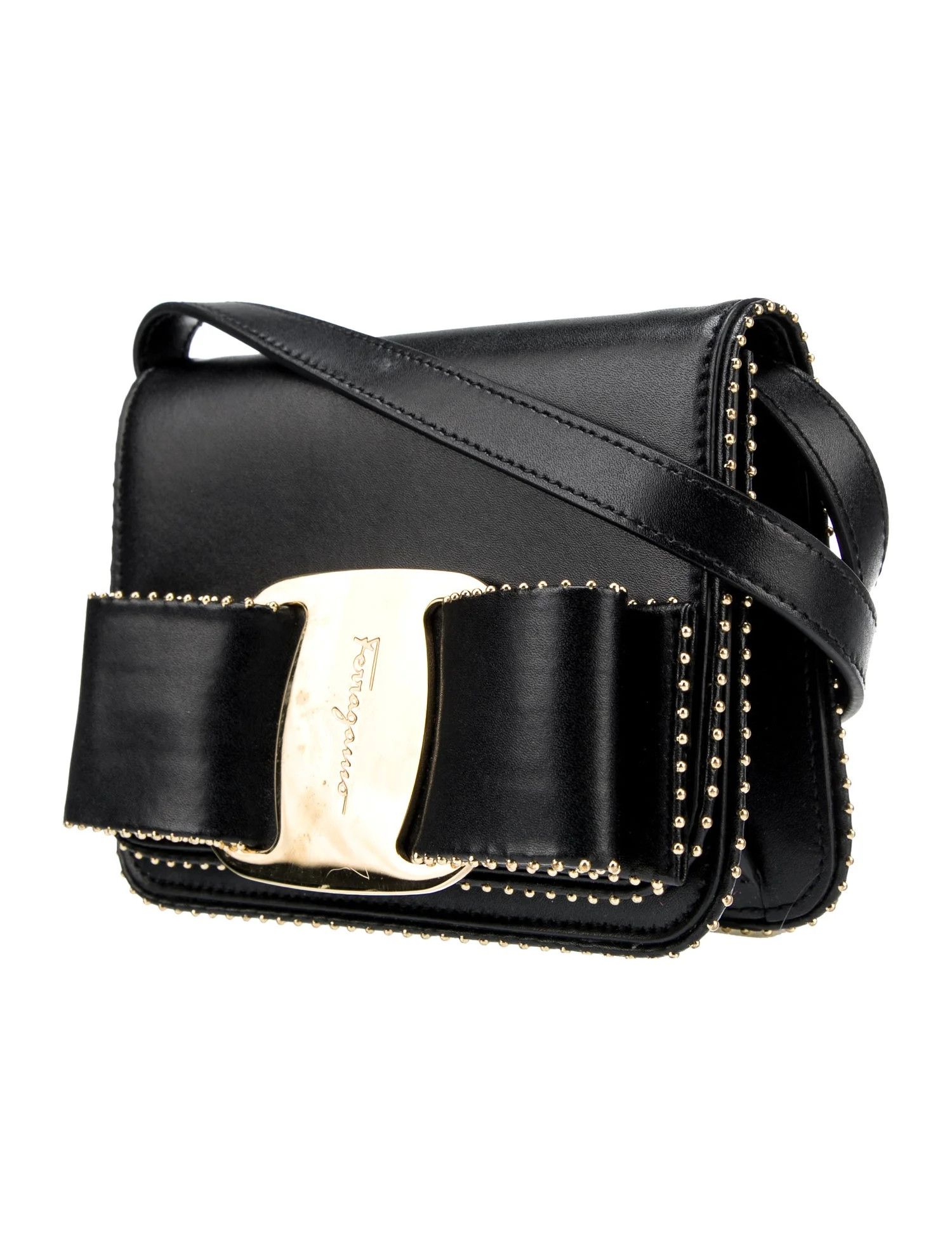 Salvatore Ferragamo o1s1rm1124 Size: OS / Mini Vara Bow Crossbody Bag in Black Size ONE SIZE - 3 Thumbnail