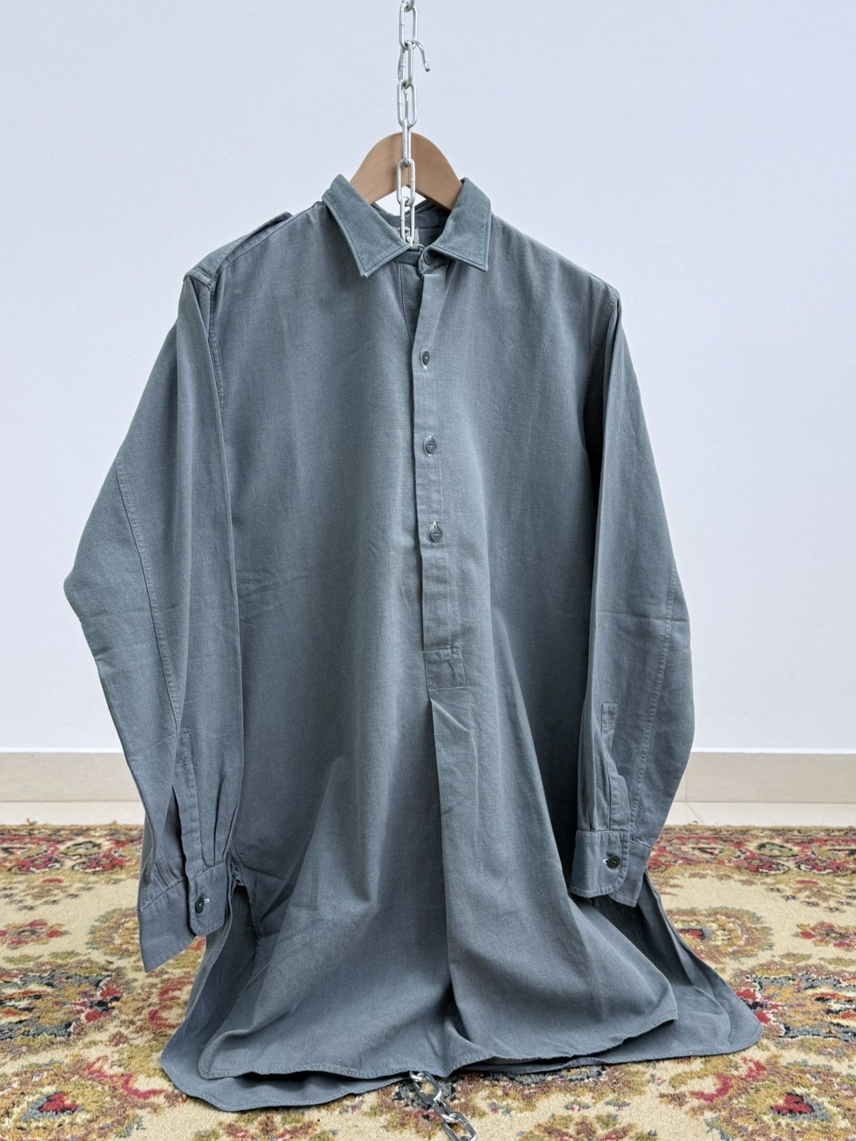 Vetra Vintage 1960s French Workwear Sanfor 1/4 Long Shirt Size US S / EU 44-46 / 1 - 1 Thumbnail