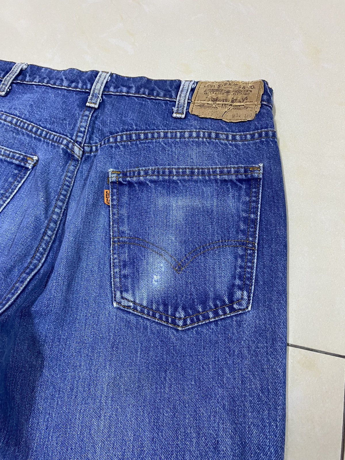 Levi's × Vintage Vintage Levis 517 Orange Tab Distressed Rusty Flared Denim Size US 34 / EU 50 - 13 Thumbnail