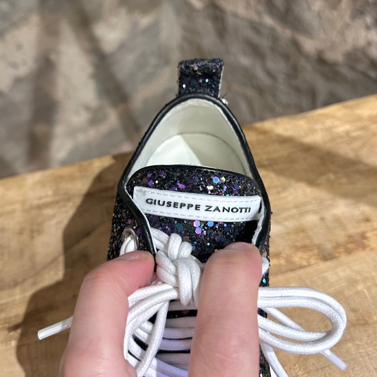 Giuseppe Zanotti Giuseppe Zanotti Purple Glitter Blabber Sneakers Size US 6 / IT 36 - 10 Thumbnail