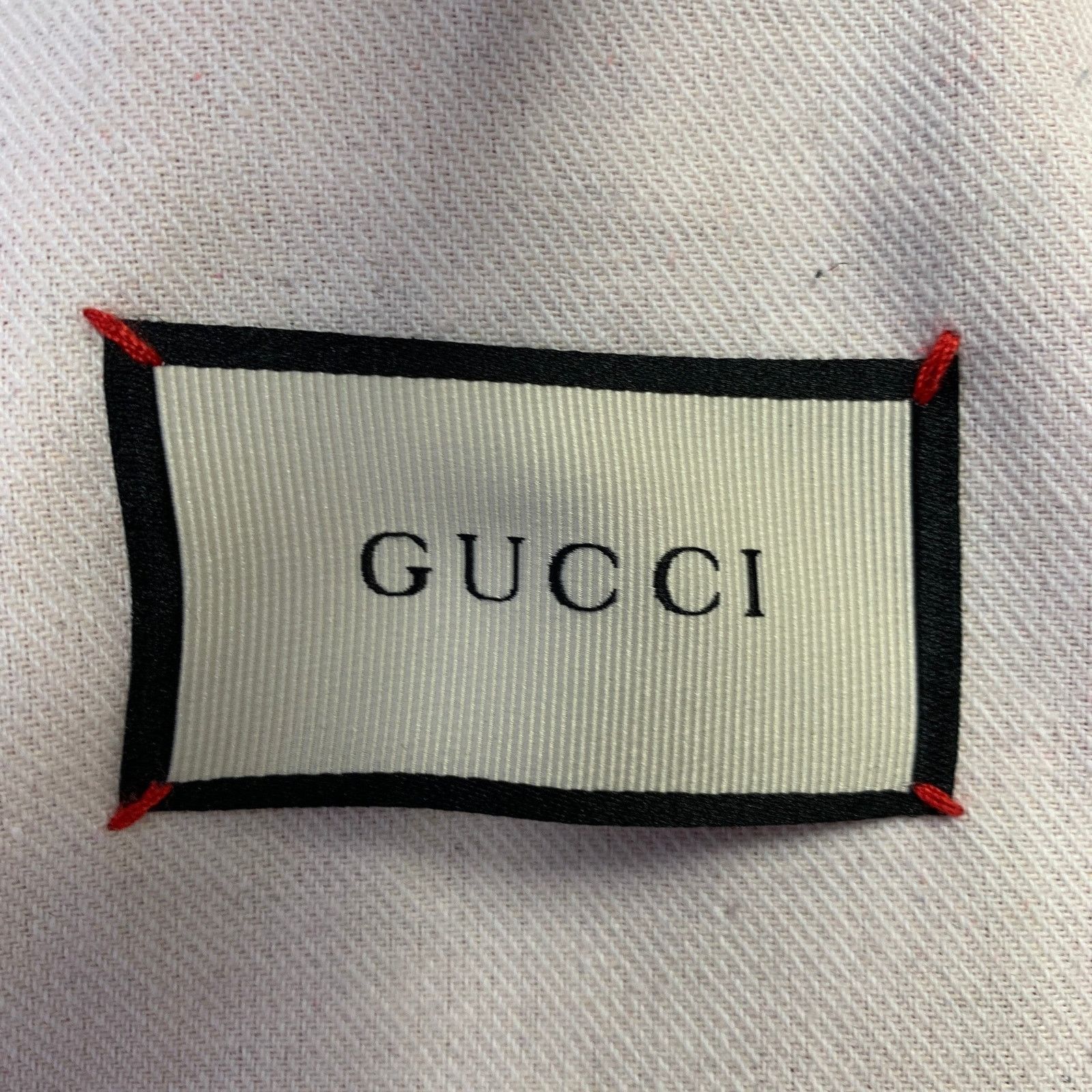Gucci Hollywood Grey Painted Cotton Distressed Studded Denim Size US M / EU 48-50 / 2 - 7 Thumbnail