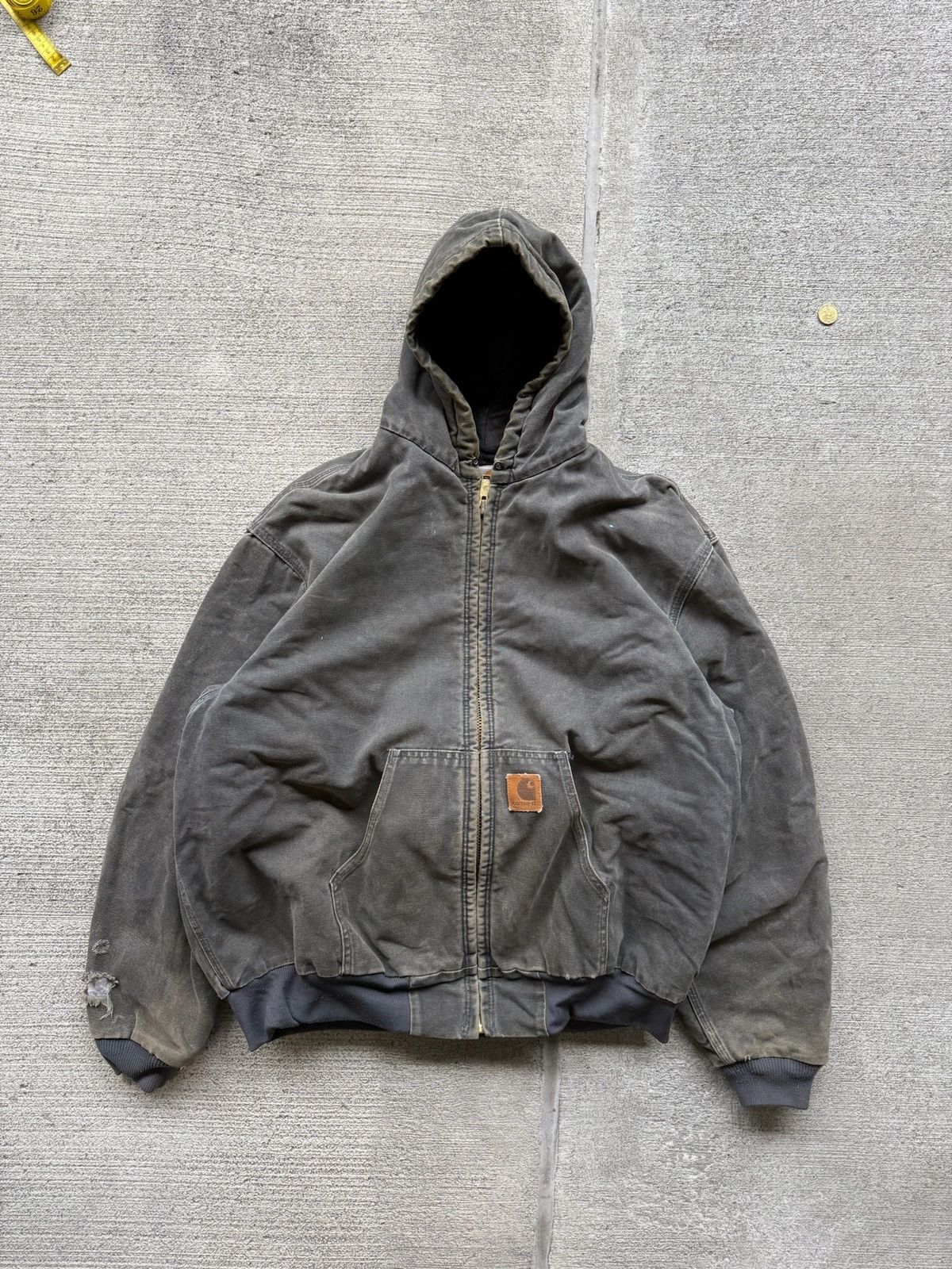 Carhartt Vintage Grey Carhartt Hooded Jacket Size US XXL / EU 58 / 5 - 1 Thumbnail
