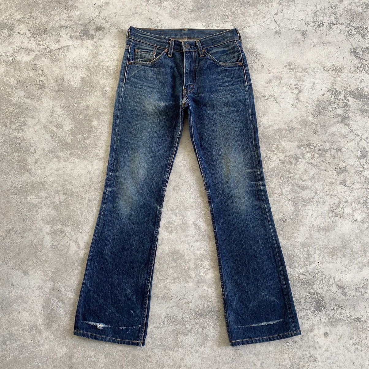 image of Levis 517 Faded Indigo Flared Denim Jeans in Blue, Men's (Size 28)