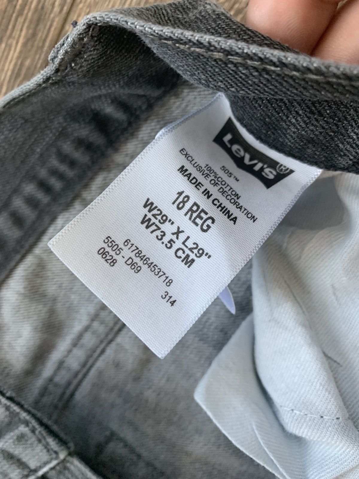 Levi's Levi Strauss 505 Denim Black Size US 29 - 3 Thumbnail