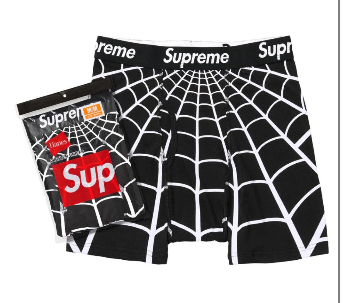 Supreme Supreme Hanes Spider-Man Boxer Briefs (2 Pack) Black Medium Size ONE SIZE - 4 Thumbnail