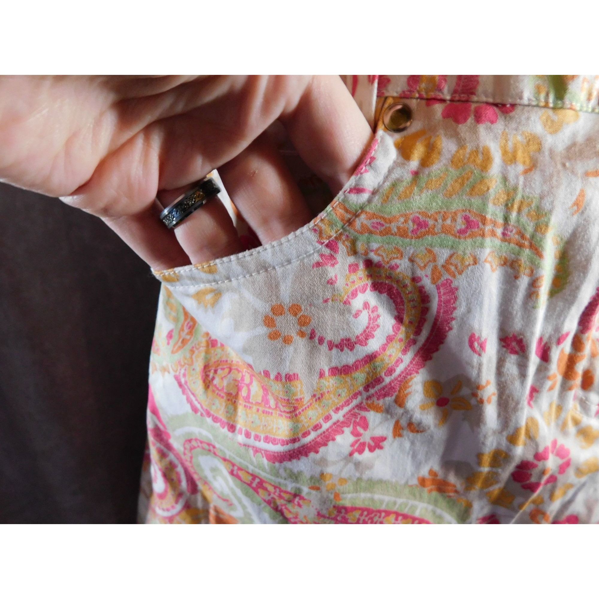 Other Herman Geist Pink Retro Paisley Mini Skirt Size 32" / US 10 / IT 46 - 3 Thumbnail