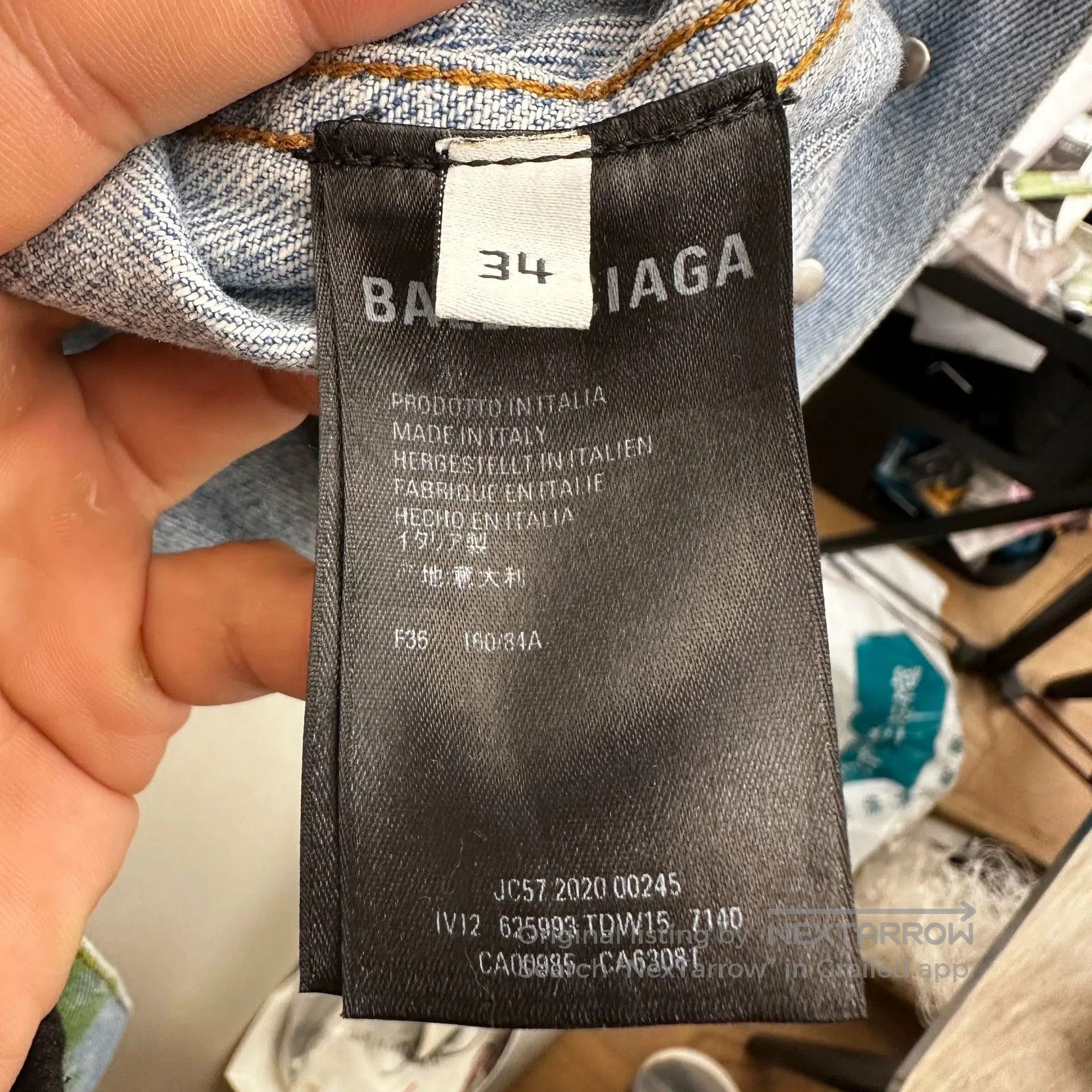 Balenciaga balenciaga denim jacket with moss print. Size US S / EU 44-46 / 1 - 4 Thumbnail