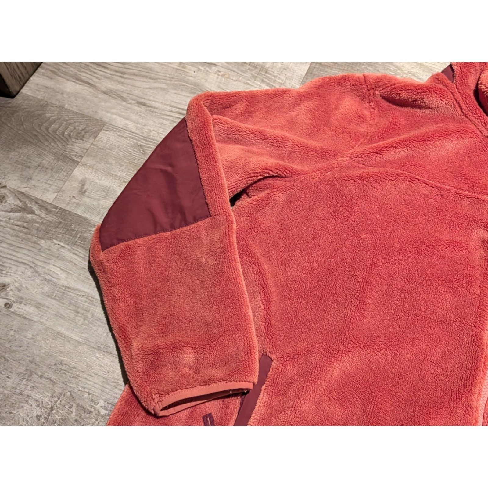 Vintage L.L. Bean Womens Hi-Pile Fleece Sherpa Jacket 2X Dark Red Zip Pockets Casual Travel EUC Ladies Regular Fit Jacket Size XXL / US 16-18 / IT 52-54 - 4 Thumbnail