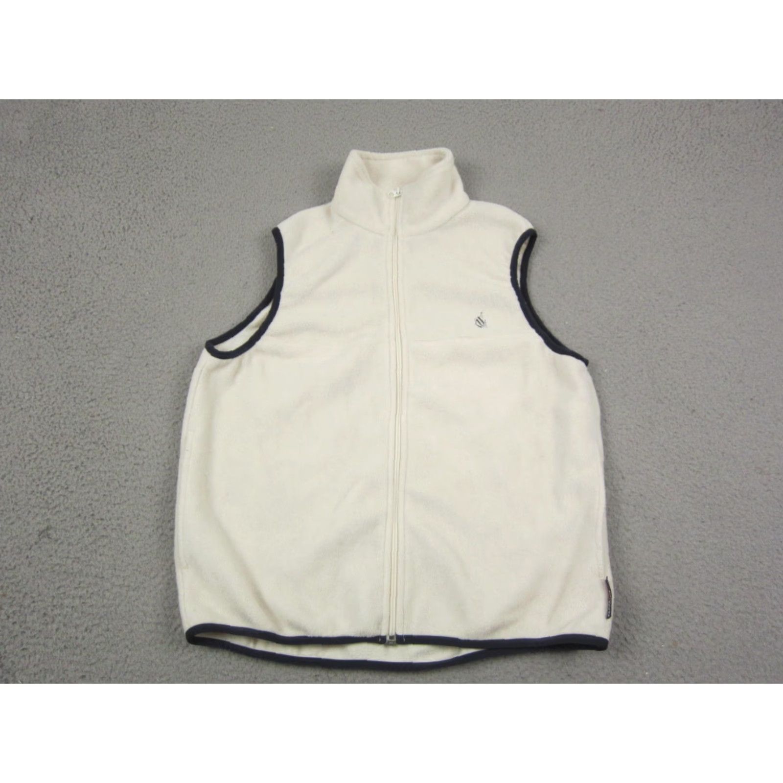 Nautica VINTAGE Nautica Vest Mens M Ivory Full Zip Outdoor 80s 90s Bomber Jacket Strappy? Size US M / EU 48-50 / 2 - 2 Thumbnail