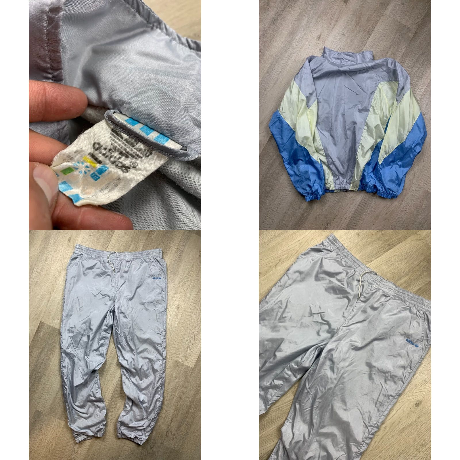 Adidas Adidas 90s Vintage Tracksuit Jacket Pants 2XL Mens Silver Size 48R - 8 Thumbnail