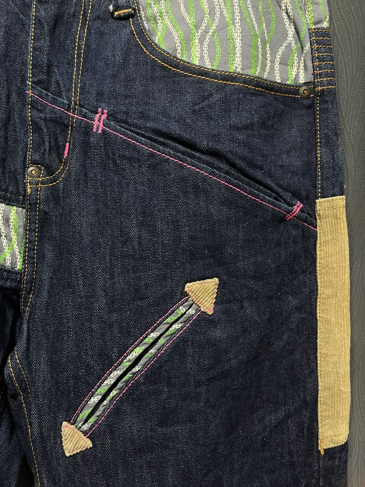 Japanese Brand × Kansai Yamamoto SACRIFICE Patchwork and Collage Fashion Jeans Size US 32 / EU 48 - 6 Thumbnail