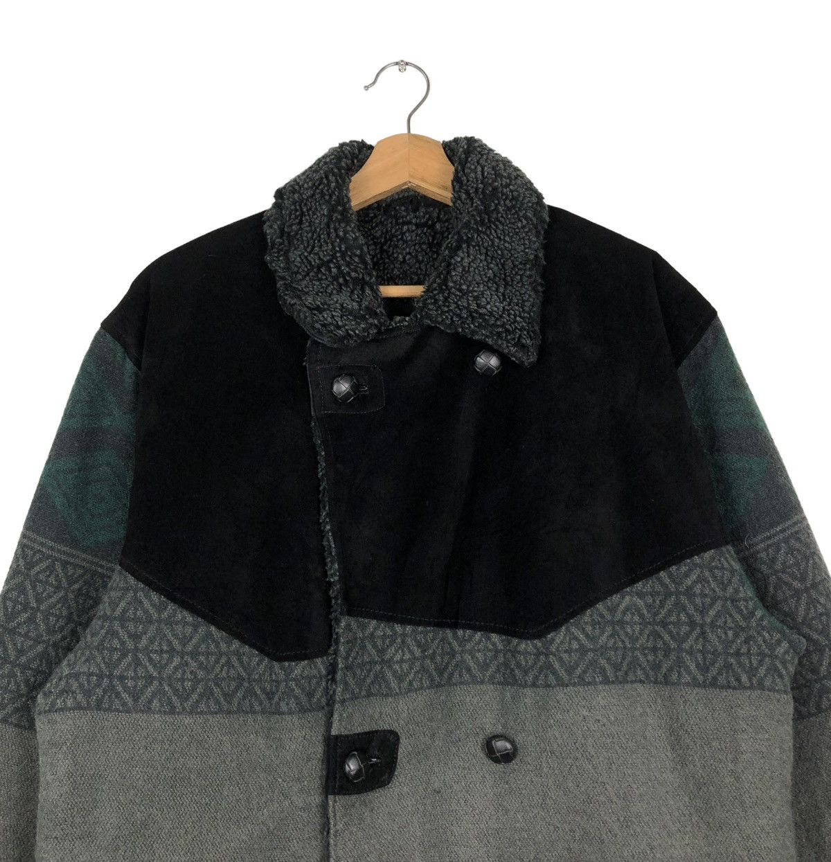 Japanese Brand 🔥VINTAGE HEAVY WOOL JACKET DOUBLE BREAST DARJE JAPAN Size US L / EU 52-54 / 3 - 3 Thumbnail