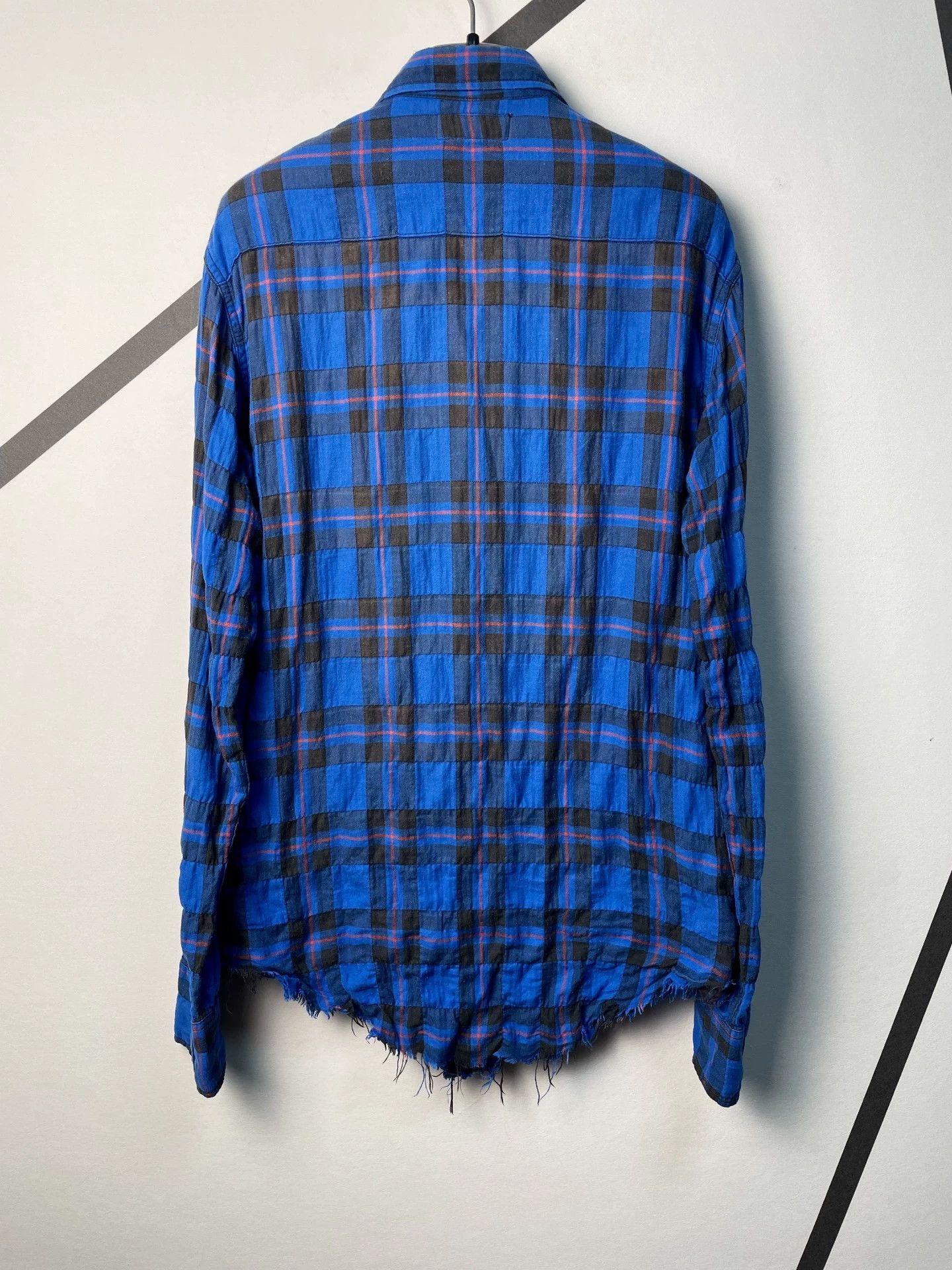 Saint Laurent Paris SLP runway style blue and purple plaid shirt Size US S / EU 44-46 / 1 - 2 Thumbnail