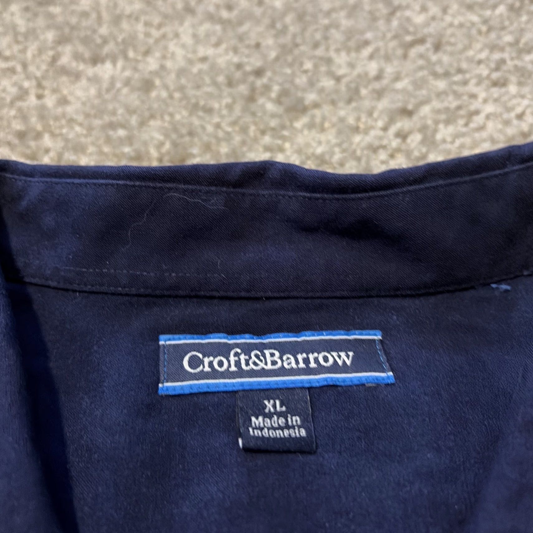 Croft & Barrow VINTAGE Croft & Barrow Men’s Hawaiian Button-Up Shirt XL Blue 100% Rayon Short Sleeve Mens Size US XL / EU 56 / 4 - 6 Thumbnail