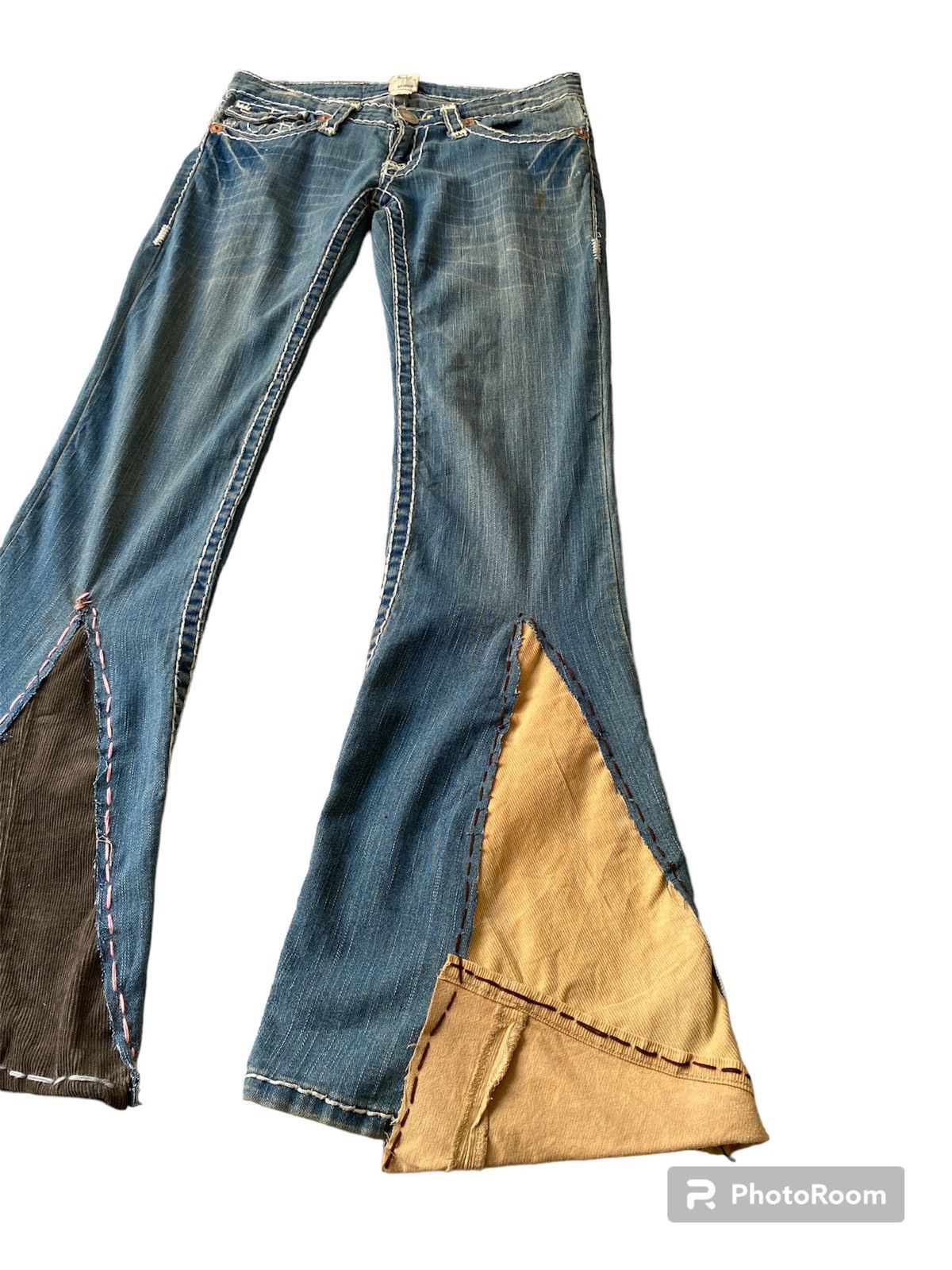 True Religion True Religion Remake Super Flare Low Rise Jeans Size US 28 / EU 44 - 3 Thumbnail