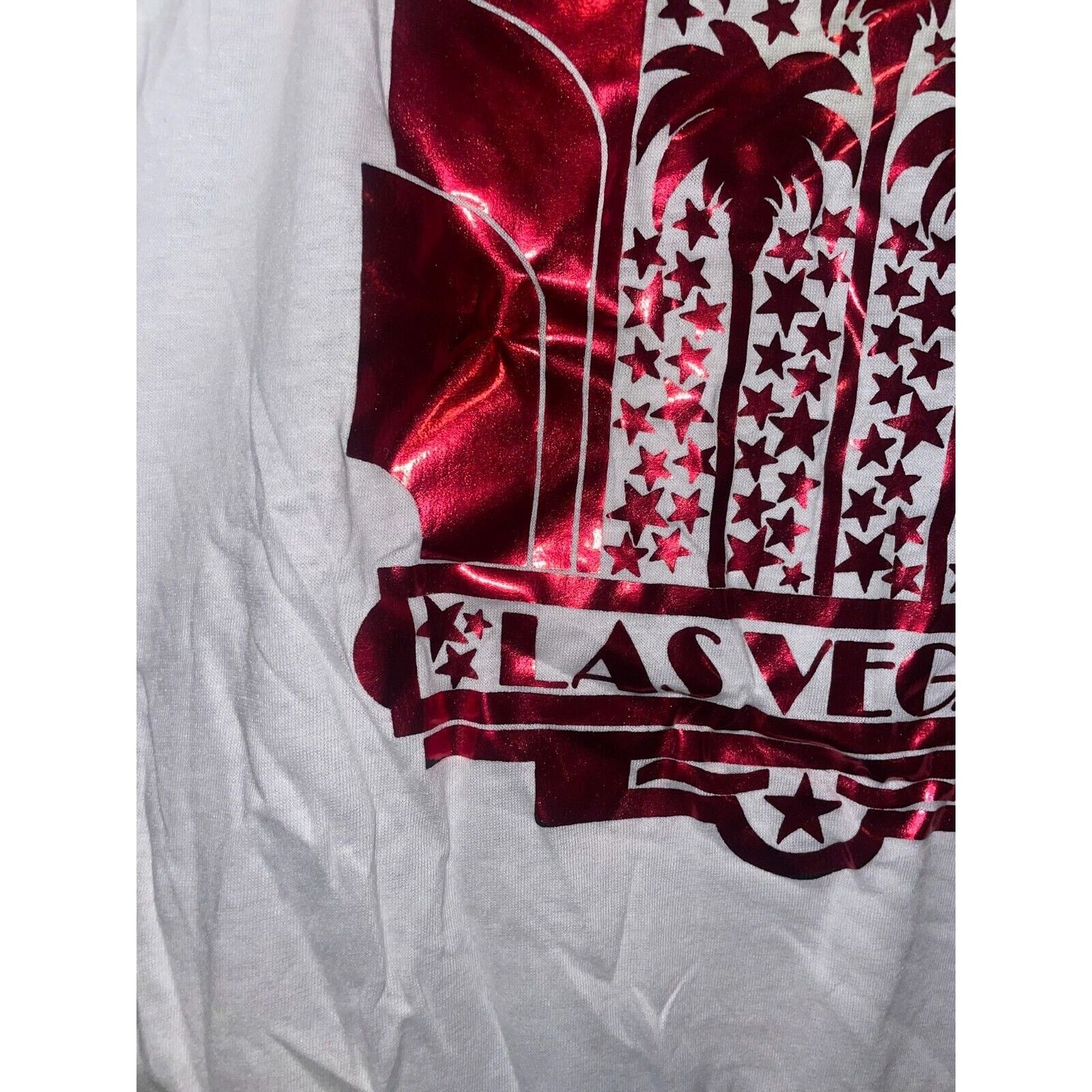Jerzees Vintage Las Vegas Shirt Las Vegas Red Graphic White M Tee Size US M / EU 48-50 / 2 - 5 Thumbnail