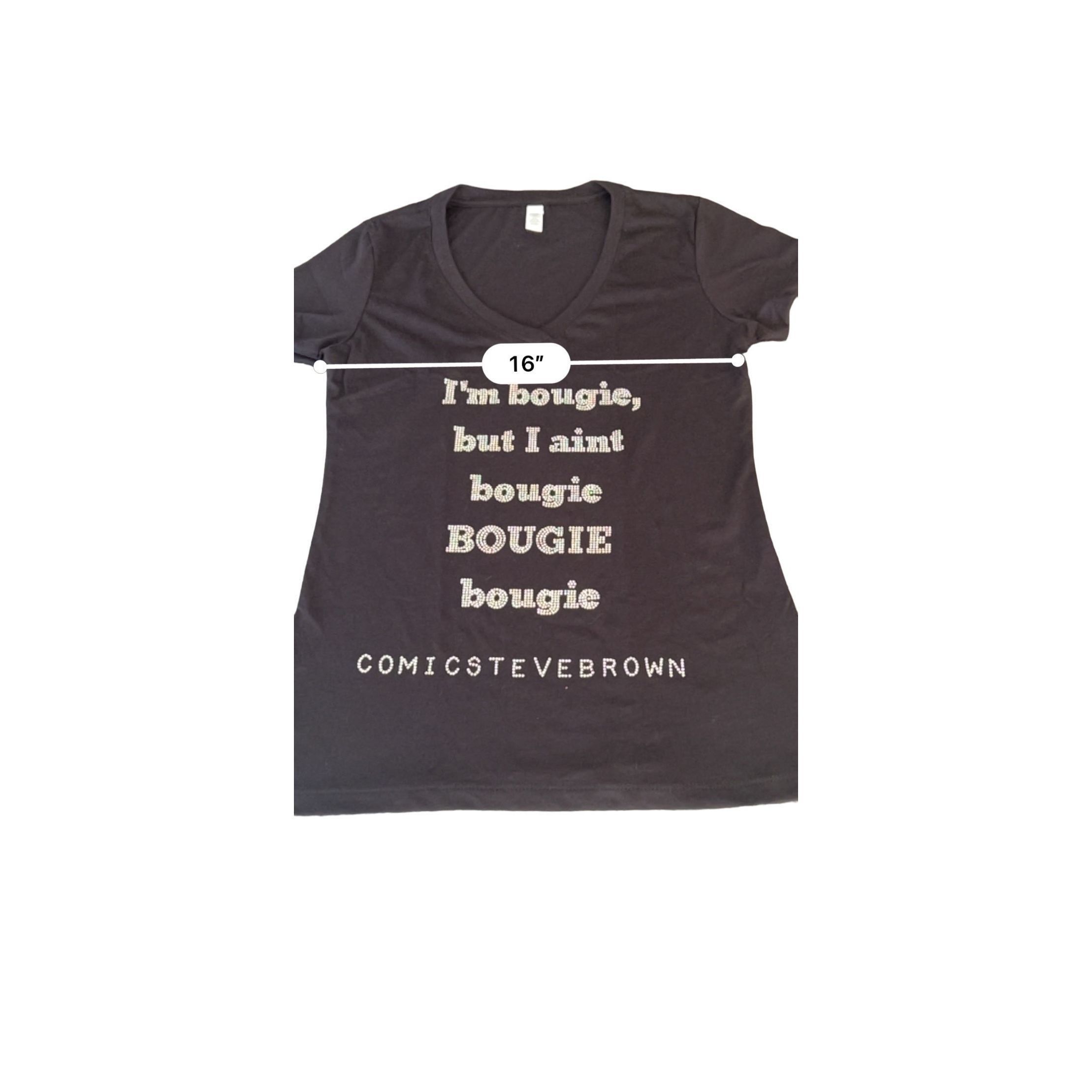 IDEA I am bougie, but I ain't bougie, Bougie rhinestones tee size Size M / US 6-8 / IT 42-44 - 4 Thumbnail