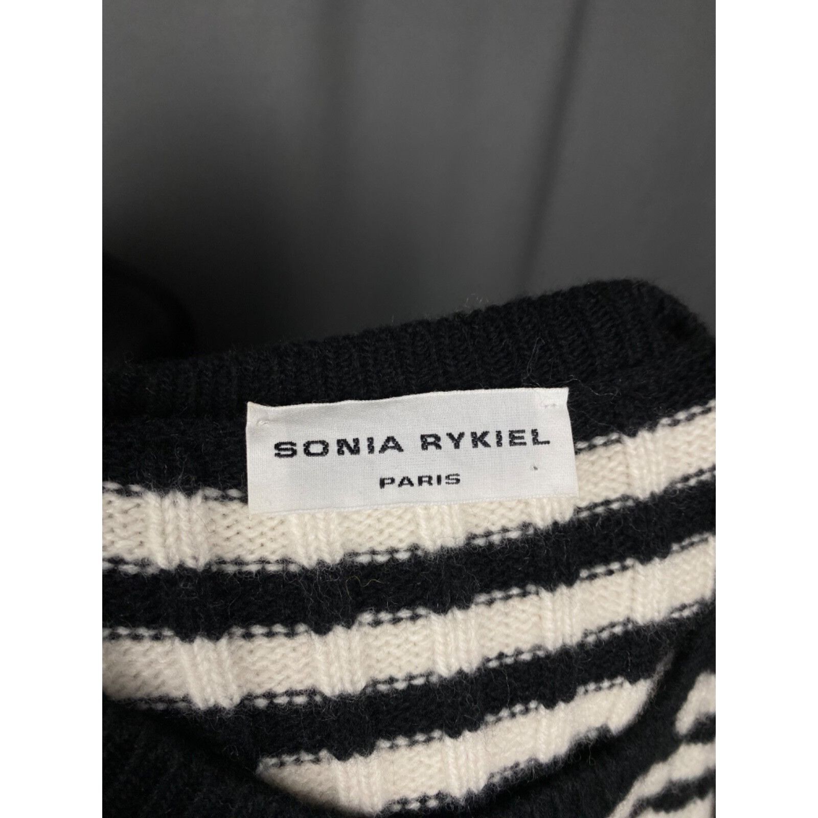Sonia Rykiel MINT! 790$ RRP Sonia Rykiel White Black Striped Knit Wool D Size XS / US 0-2 / IT 36-38 - 9 Thumbnail