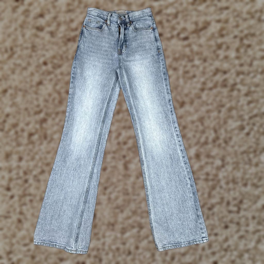 Pacsun PacSun Jeans Womens 22 Light Blue Wash Stretch High Rise Bootcut Denim Zip Fly 5-Pocket Cowboy Womens Size 40" / US 18 - 1 Thumbnail