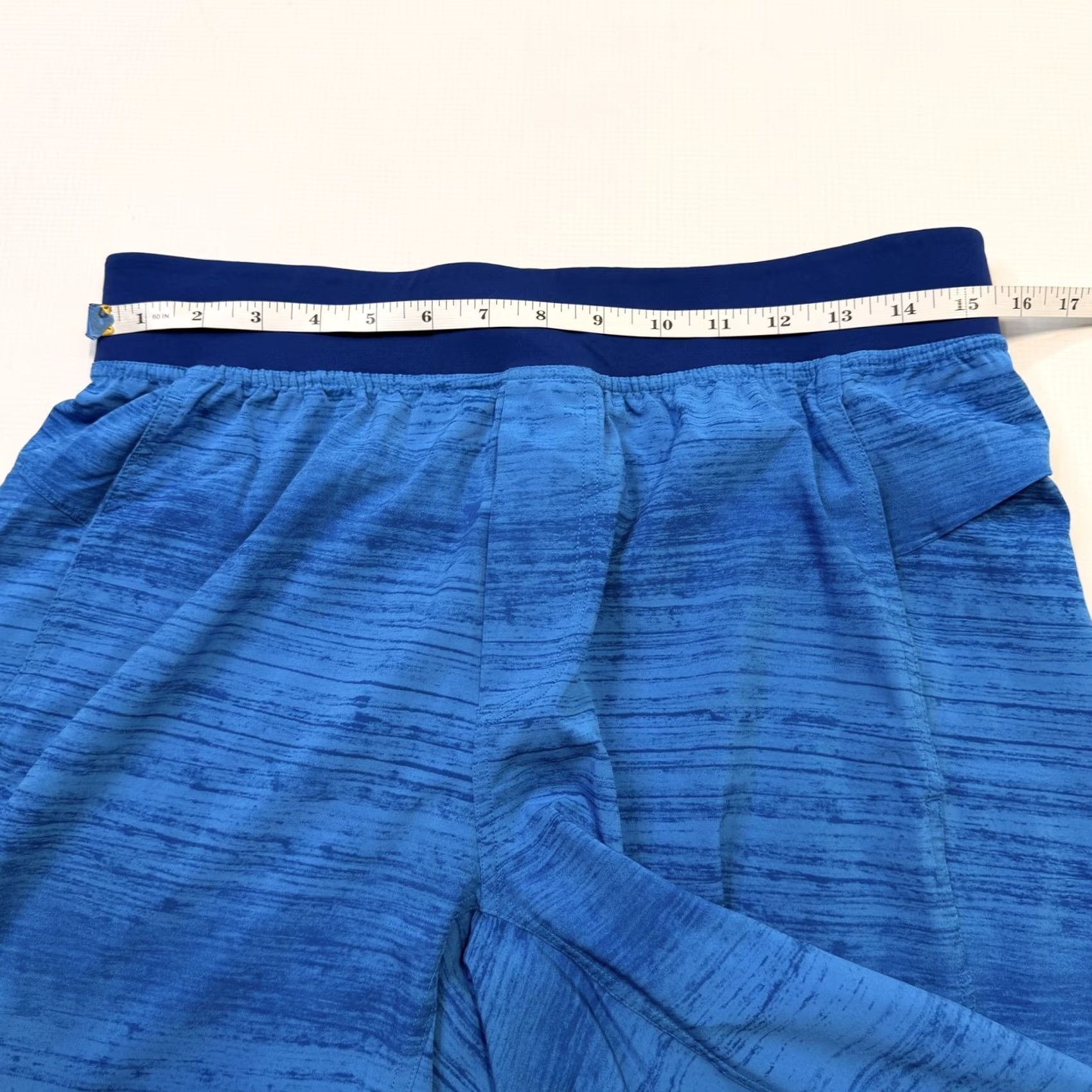 Lululemon Lululemon Shorts Mens Large Blue Striped 9 Inch Athletic Running Training Gym Size US 33 - 5 Thumbnail