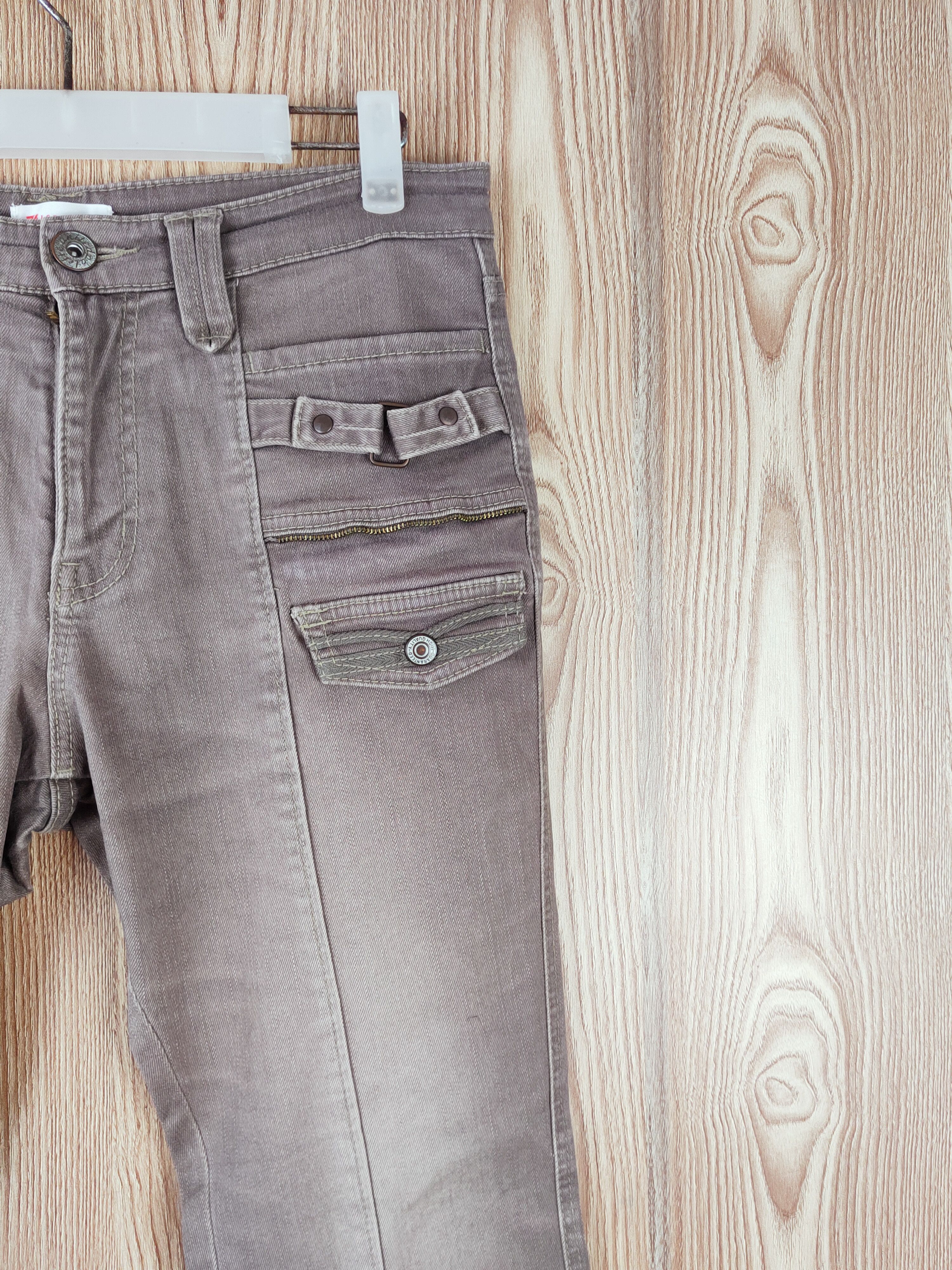 Japanese Brand × Vintage Vintage 💥L& Beautiful Brown Faded Distressed Ripped Jeans Size 31" - 5 Thumbnail