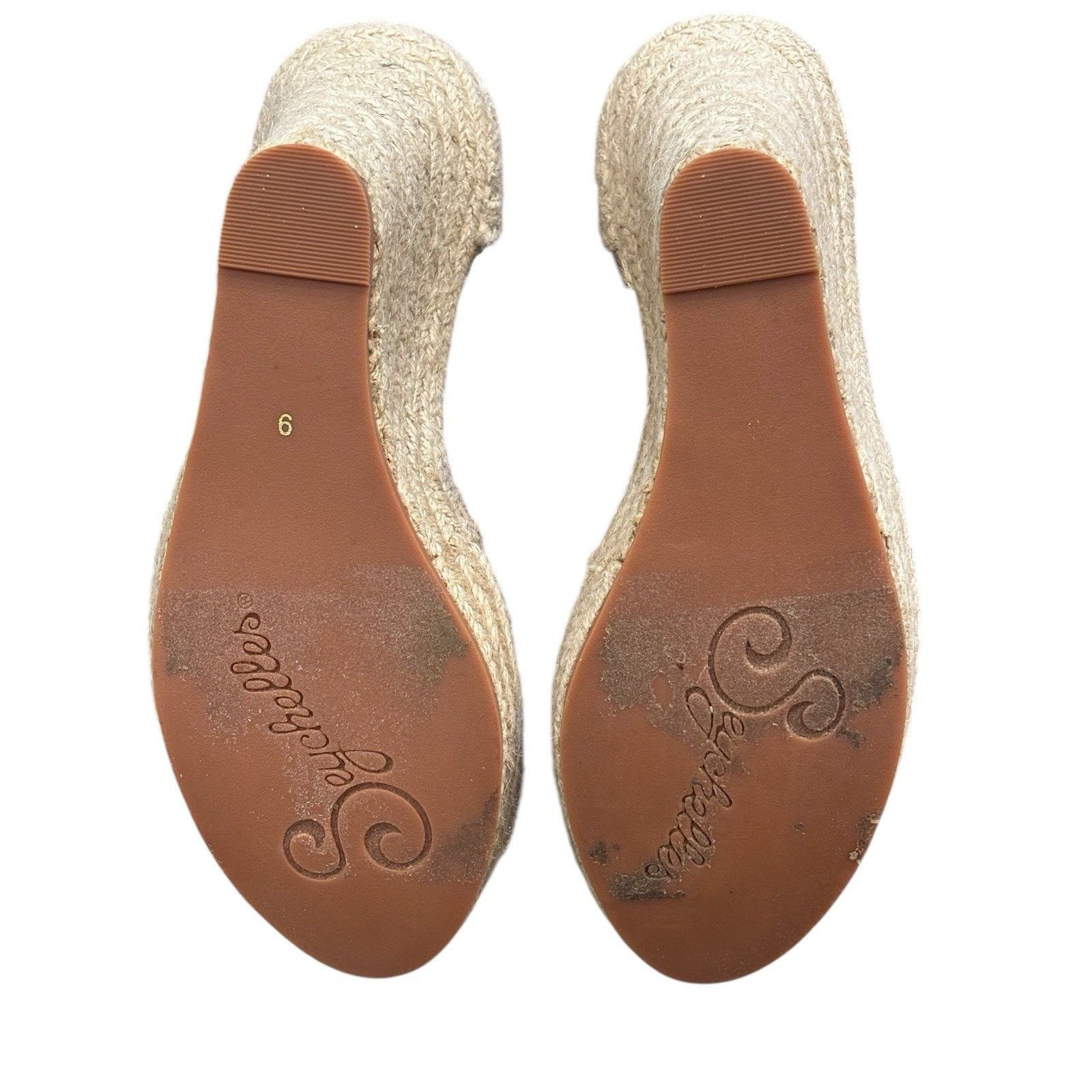 Seychelles Seychelles Open Toe Gold Espadrille Covered Heel 5" Wedge 9 Size US 9 / IT 39 - 7 Thumbnail