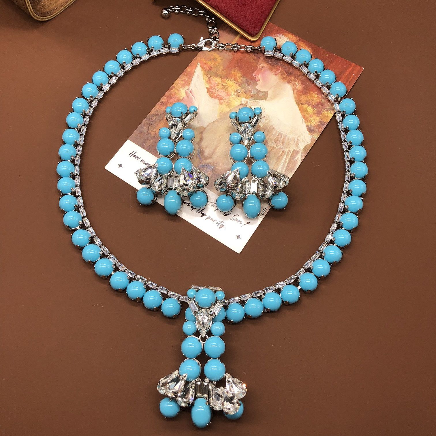 Other blue necklace or earring Size ONE SIZE - 2 Thumbnail