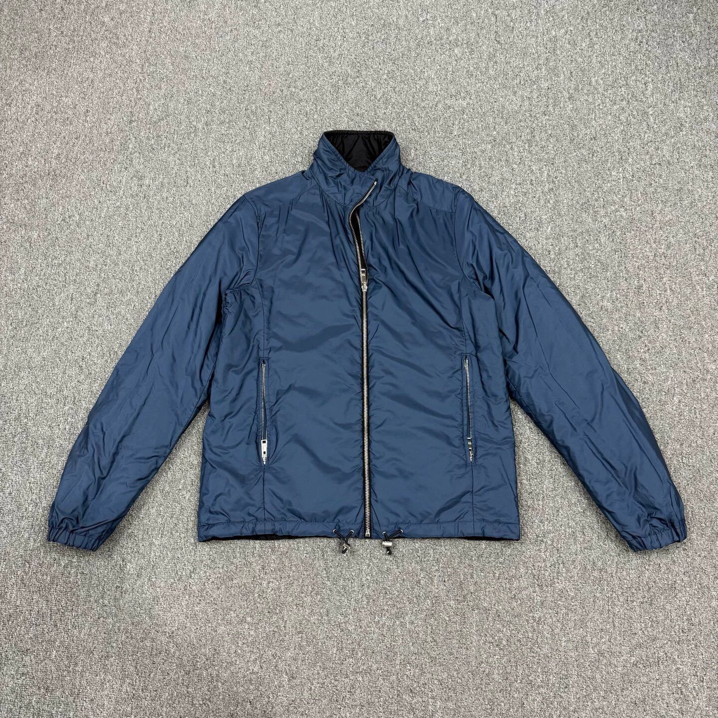 Prada Prada black blue 2-tone triangle logo nylon puffer 48 Size XL / US 12-14 / IT 48-50 - 2 Thumbnail