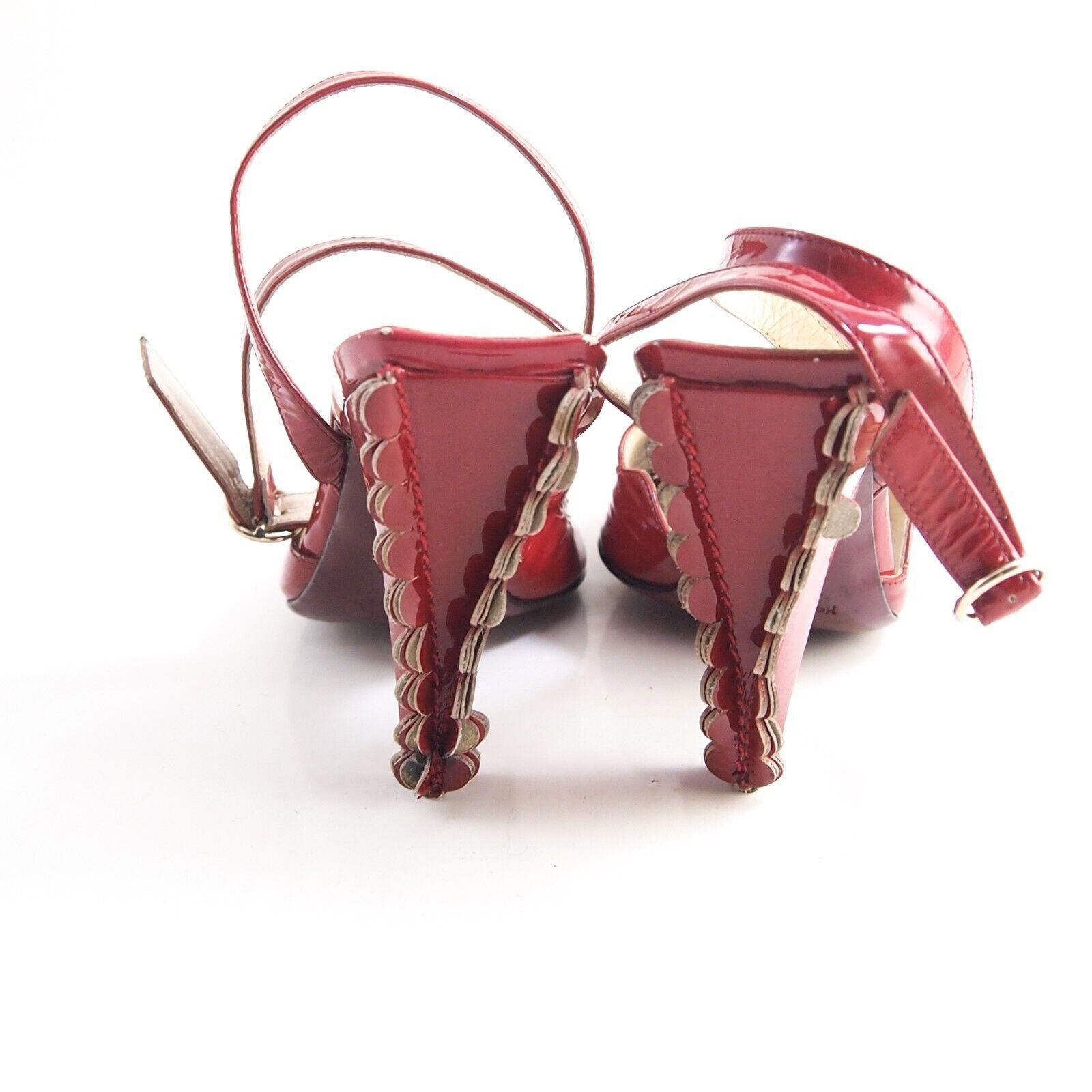 Yves Saint Laurent YSL Saint Laurent Heels Red Patent Leather US 8 EU 38 Size US 8 / IT 38 - 6 Thumbnail