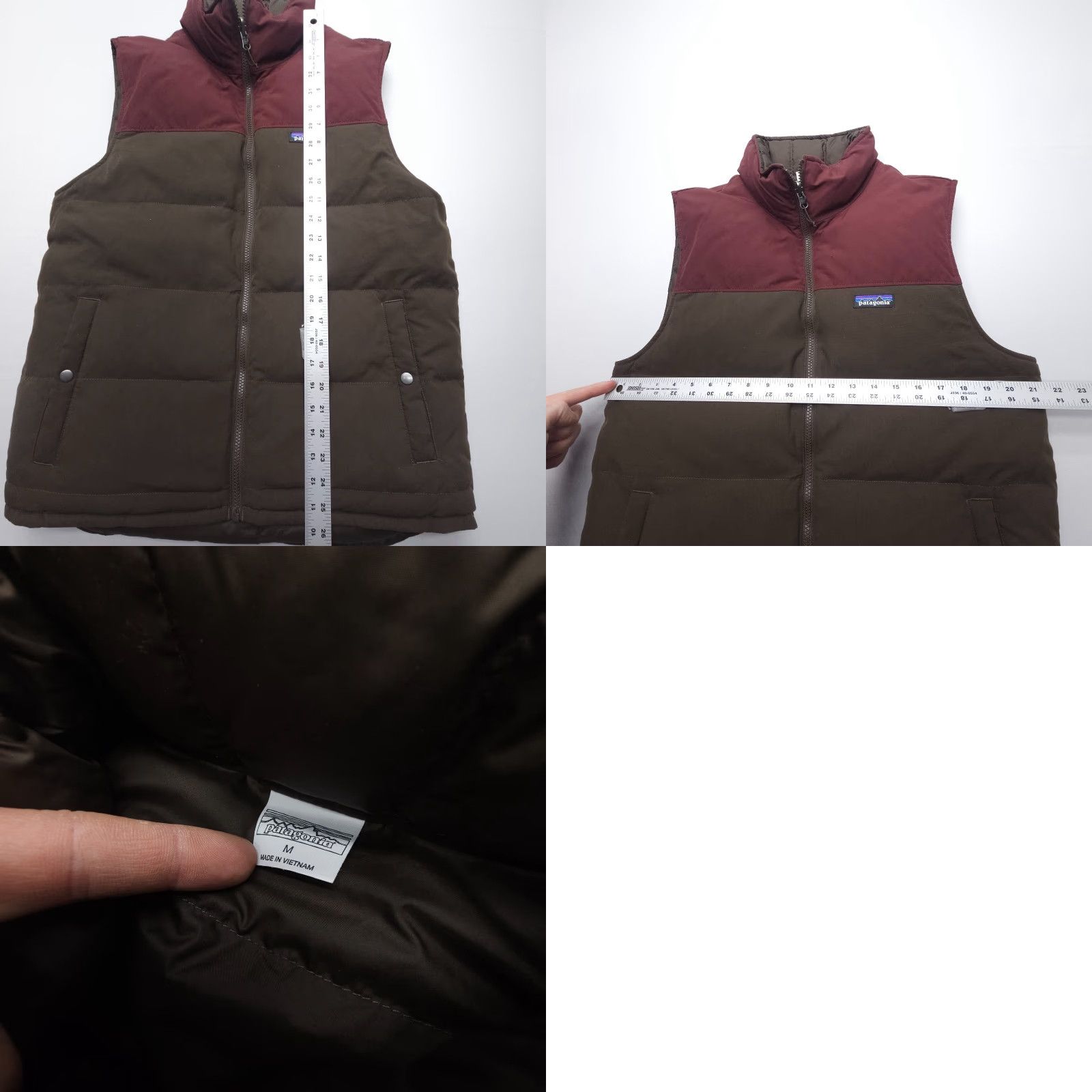 Patagonia Patagonia Reversible Bivy Down Vest Mens Medium Brown Red Puffer Hiking Skiing Jacket Coat Apparel Size US M / EU 48-50 / 2 - 8 Thumbnail